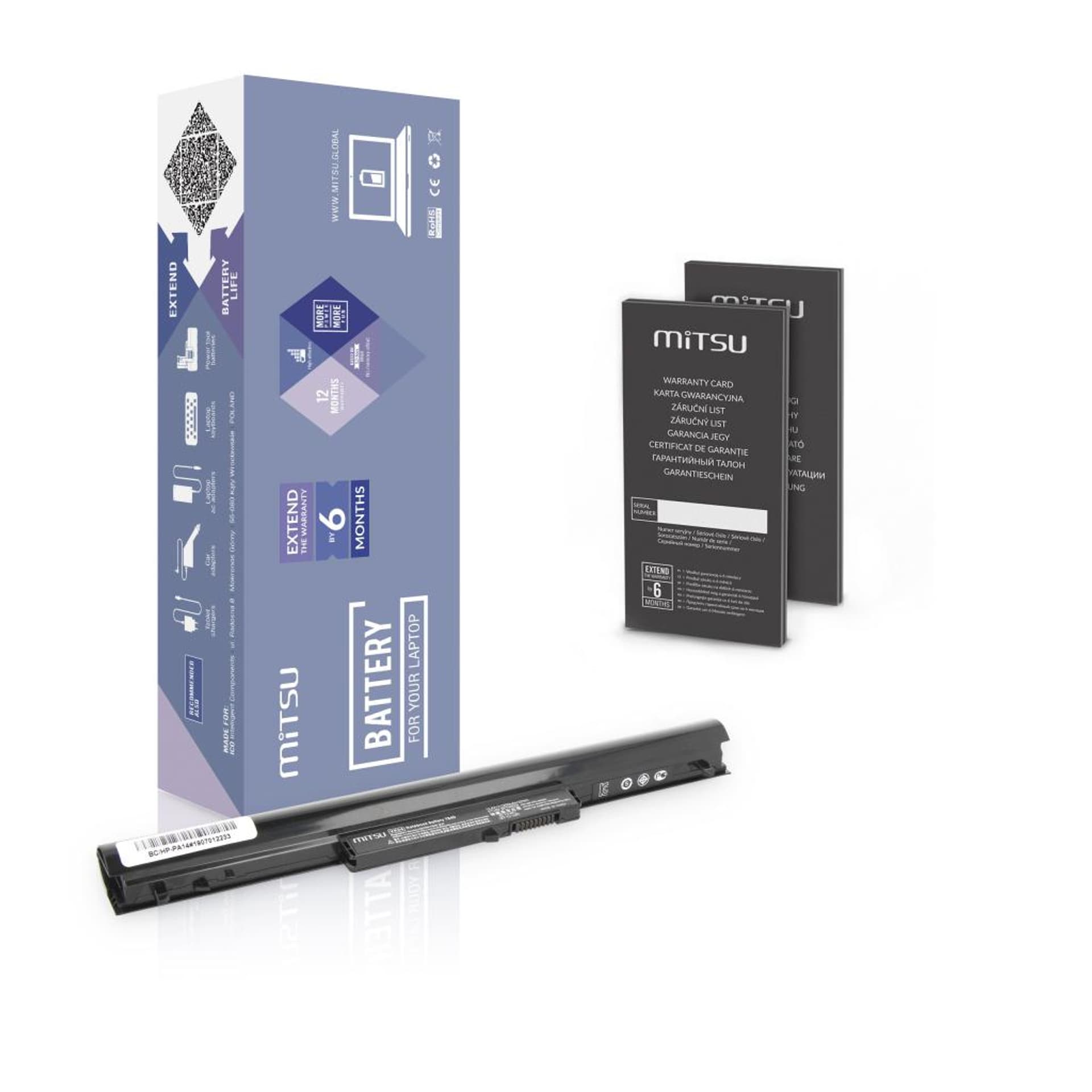 

Bateria Mitsu do HP SleekBook 14, 15z (2200mAh)