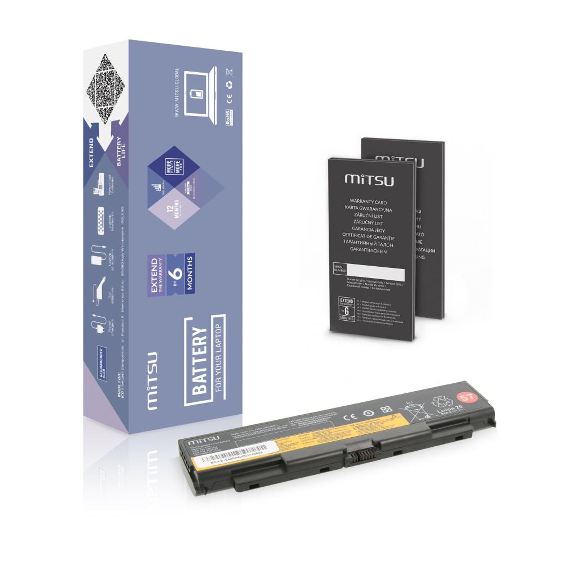 

Bateria Mitsu do Lenovo T440p, W540