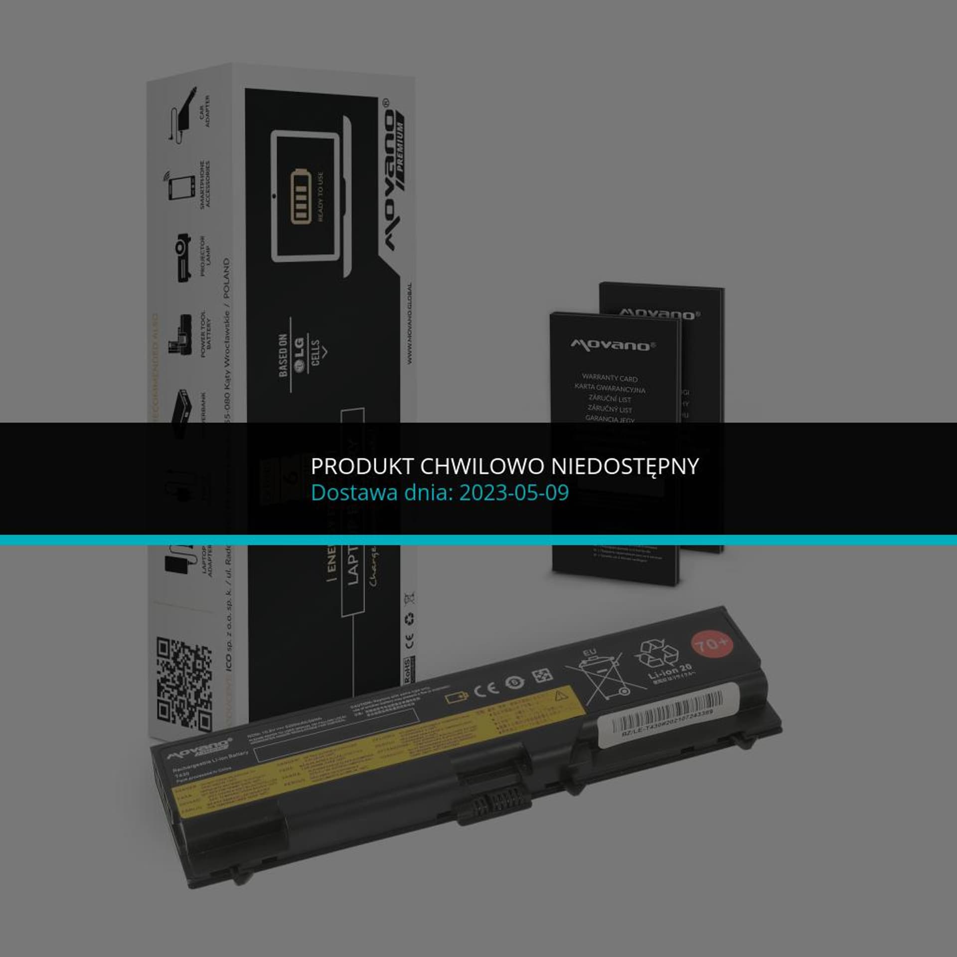 

Bateria Movano Premium do Lenovo ThinkPad T430, T530