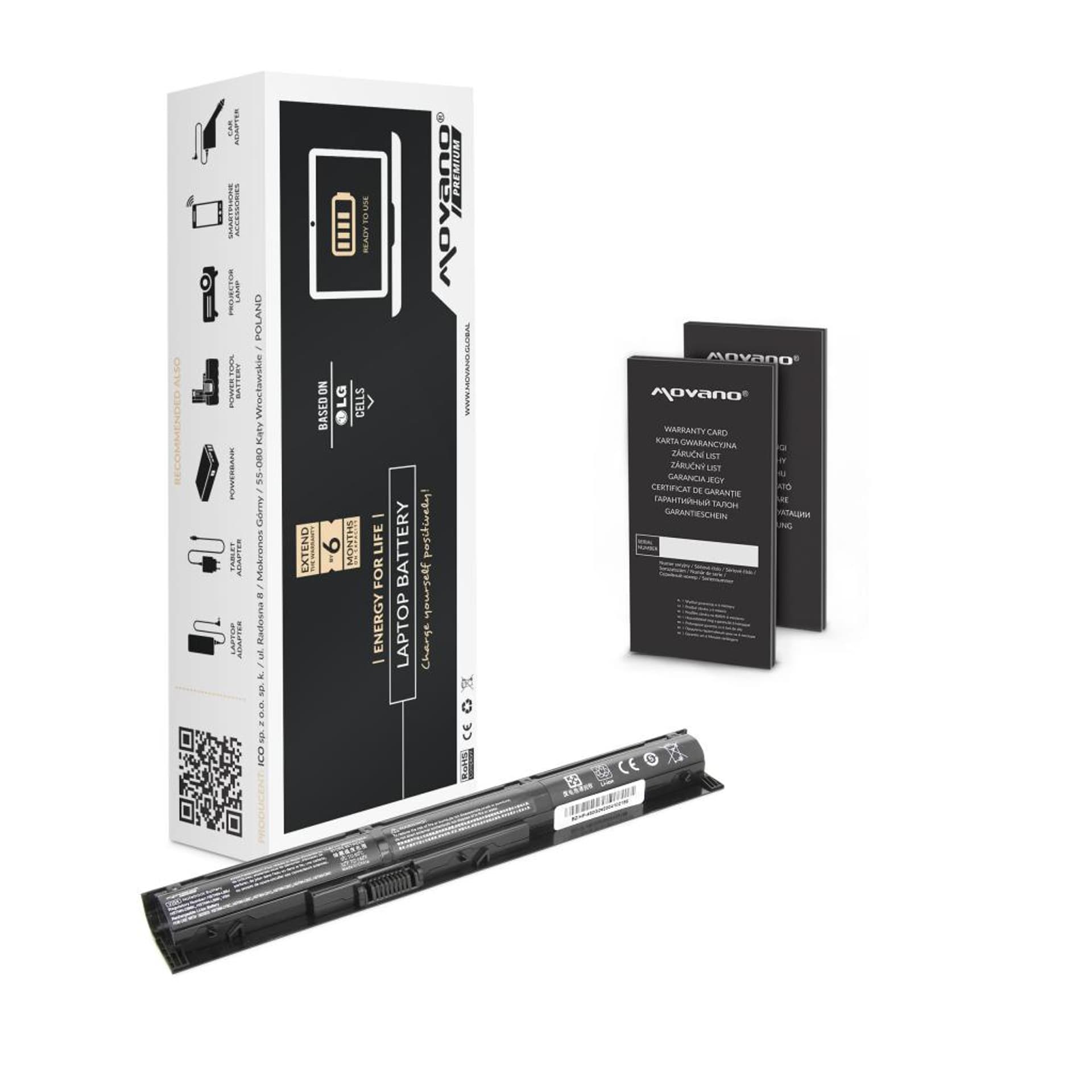 

Bateria Movano Premium do HP ProBook 440 G2 (2600mAh)
