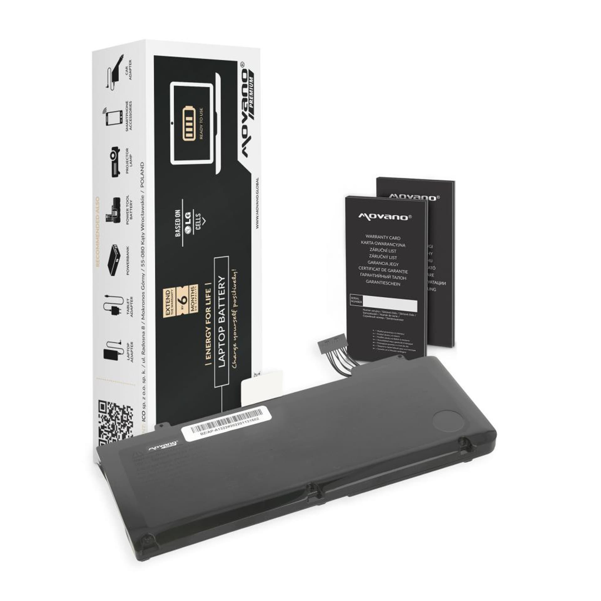 

Bateria Movano Premium do Apple MacBook Pro 13" - A1322