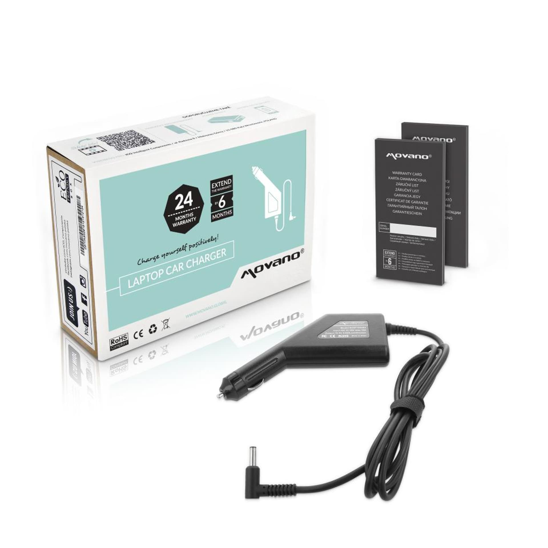 

Zasilacz samochodowy Movano 19.5v 4.62a (4.5x3.0 pin) 90W do HP, 4.5x3.0 pin) 90w do h