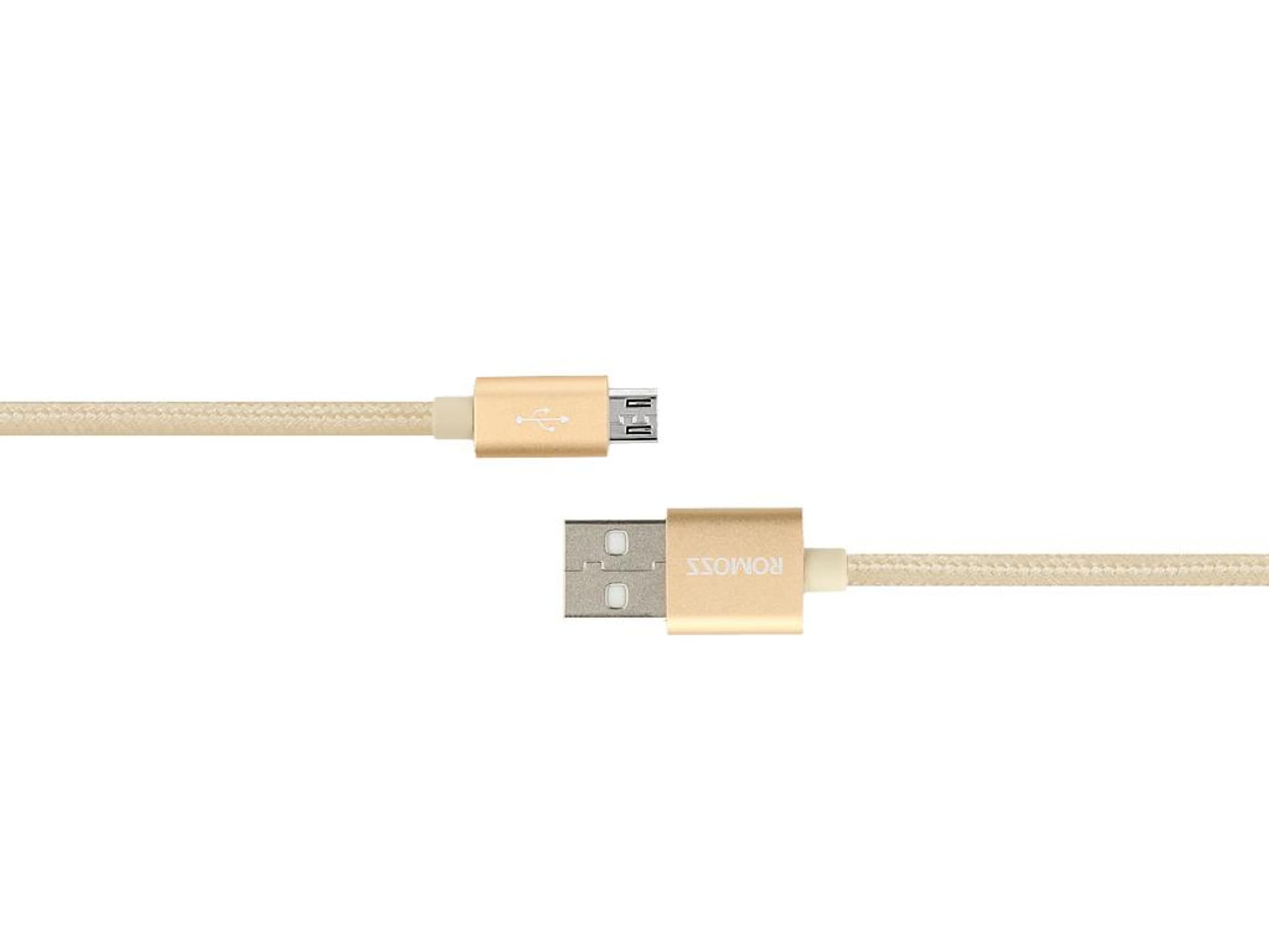 

Kabel ROMOSS micro USB (ładowanie, komunikacja) - gold / złoty, Ładowanie/komunikacja) - gold / złot
