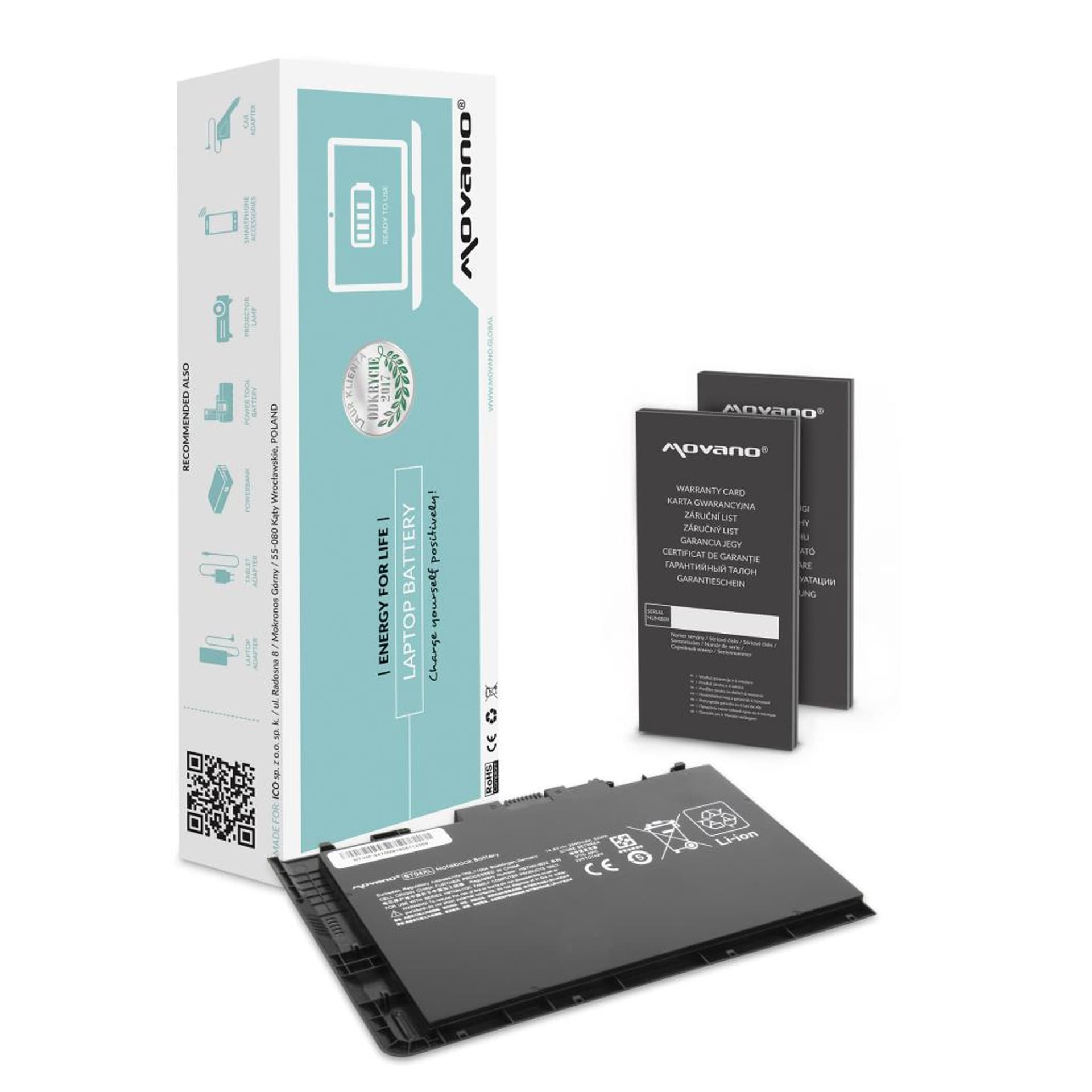

Bateria Movano do HP EliteBook Folio 9470m