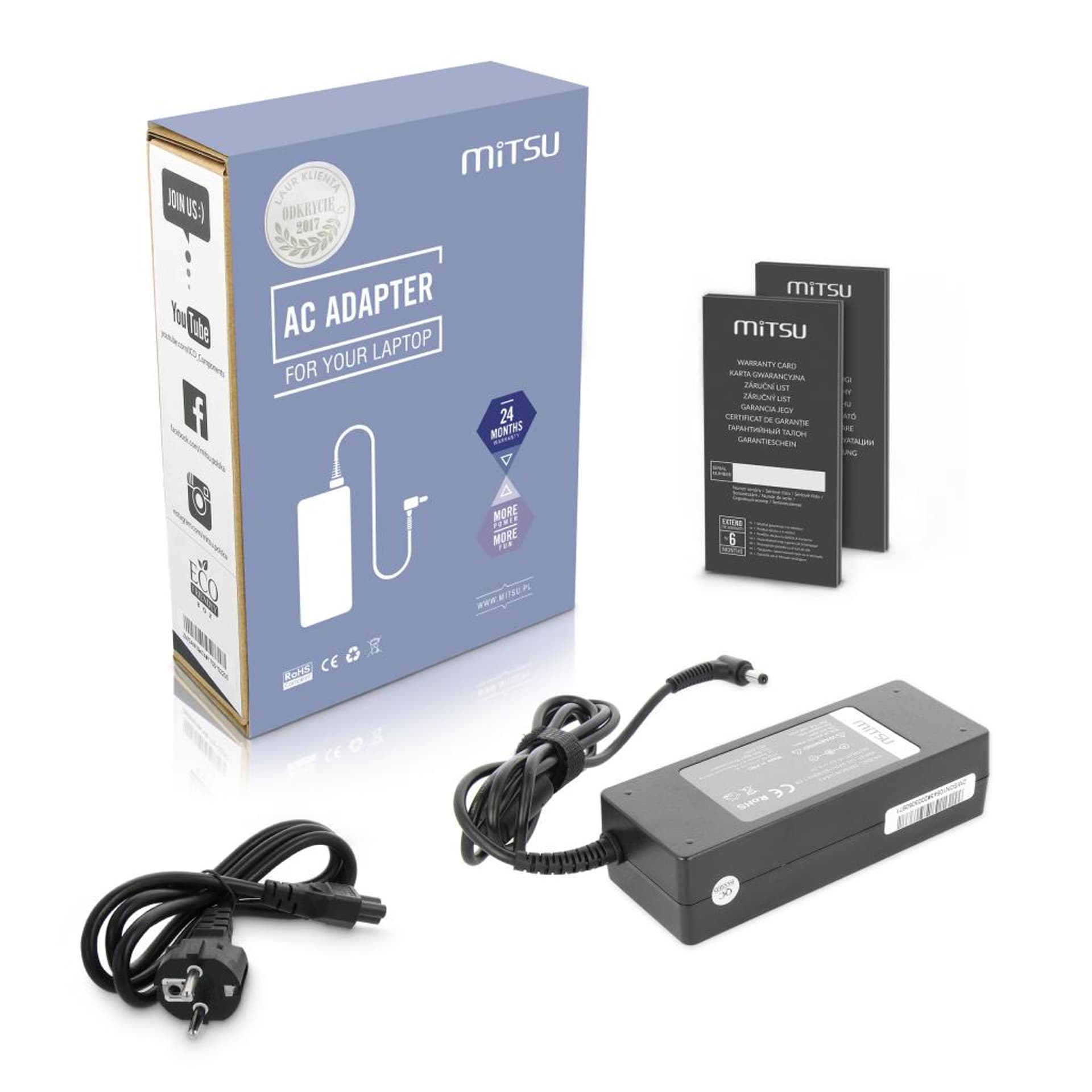 

Zasilacz Mitsu 10.5v 4.3a (4.8x1.7) 45W do Sony, 4.8x1.7) 45w do son