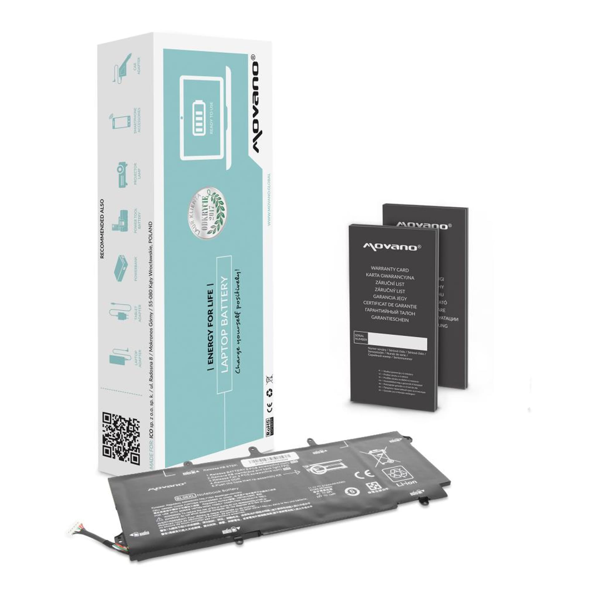 

Bateria Movano do HP EliteBook Folio 1040 G1, G2