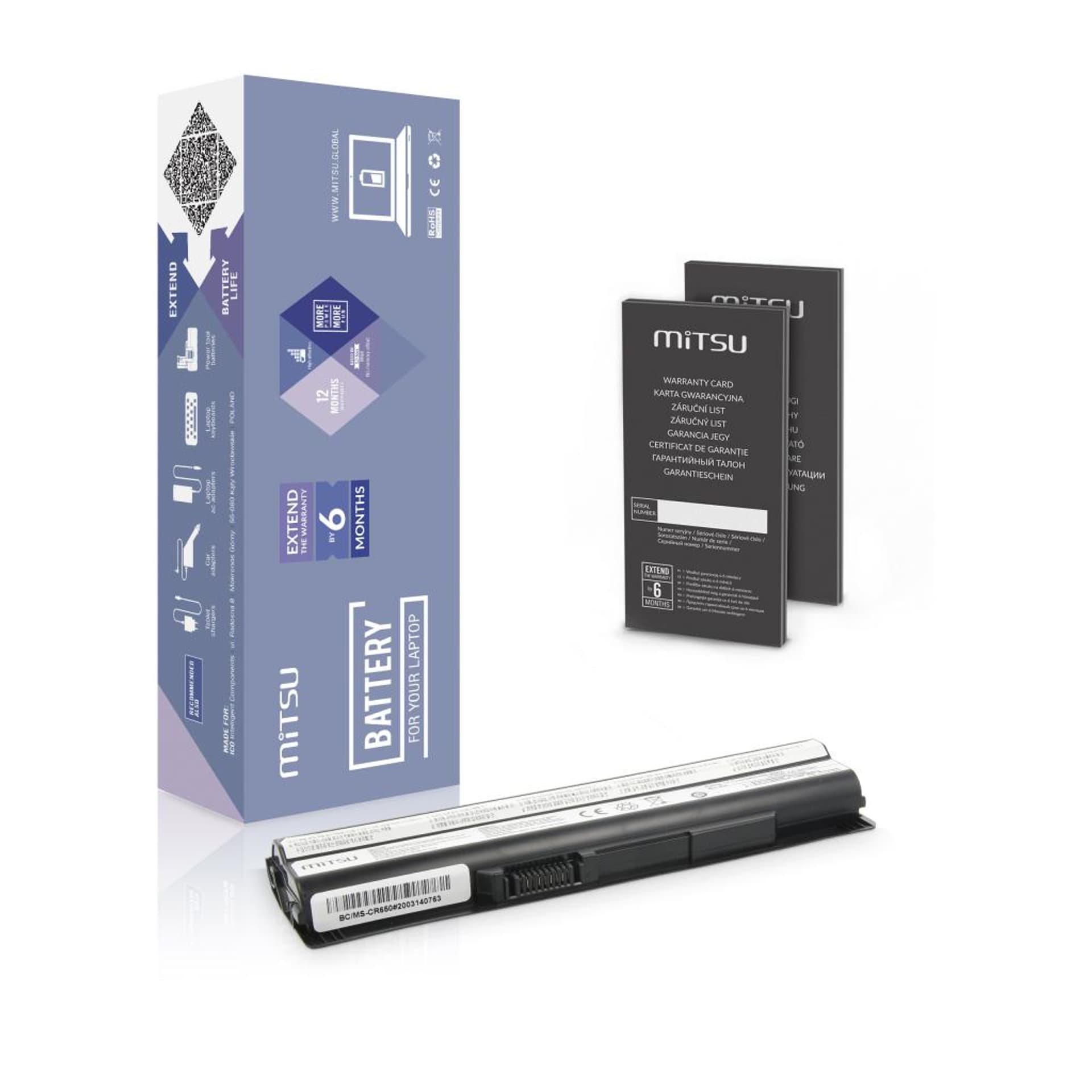 

Bateria Mitsu do MSI CR650, A6500
