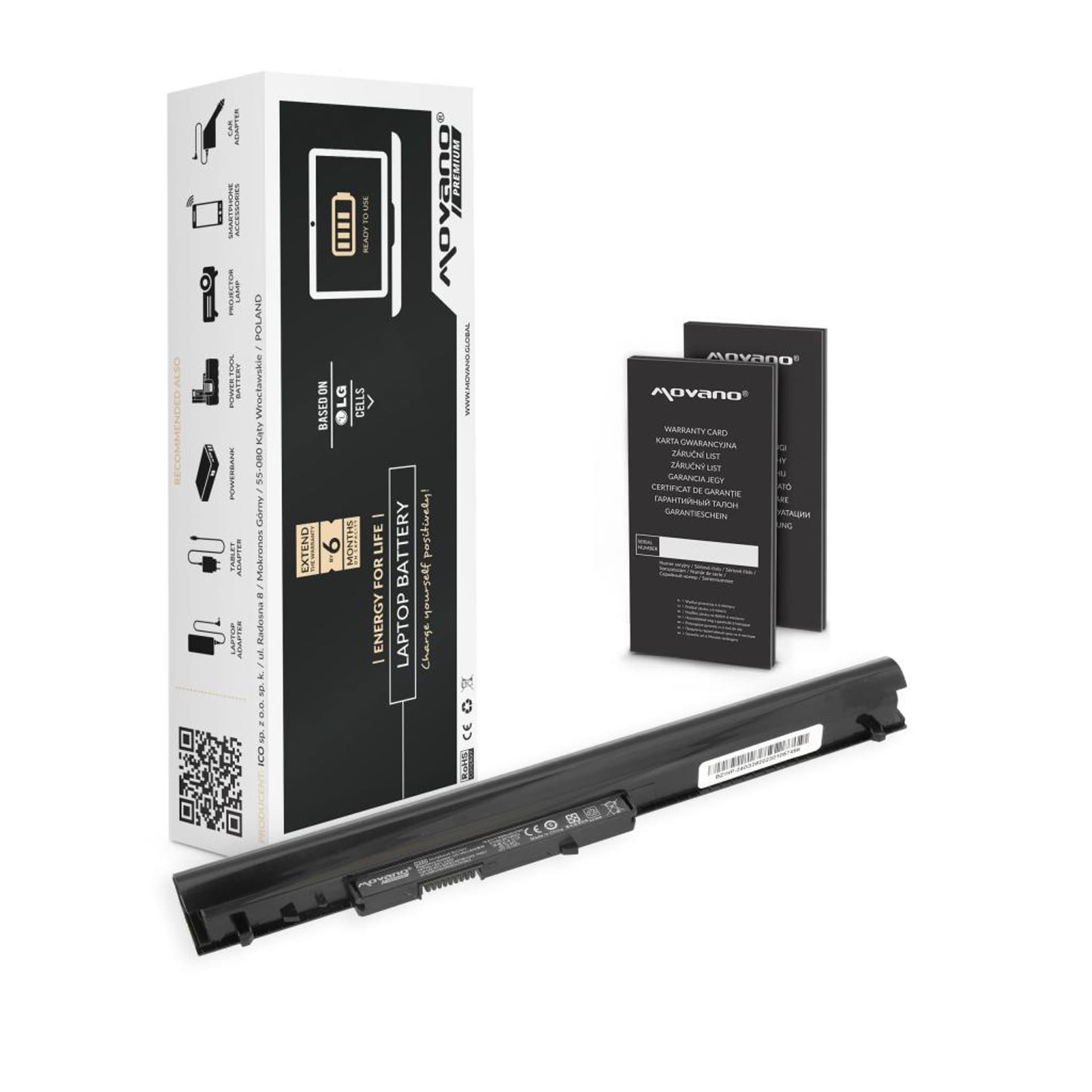 

Bateria Movano Premium do HP 240 G2, 255 G2 (2600 mAh)