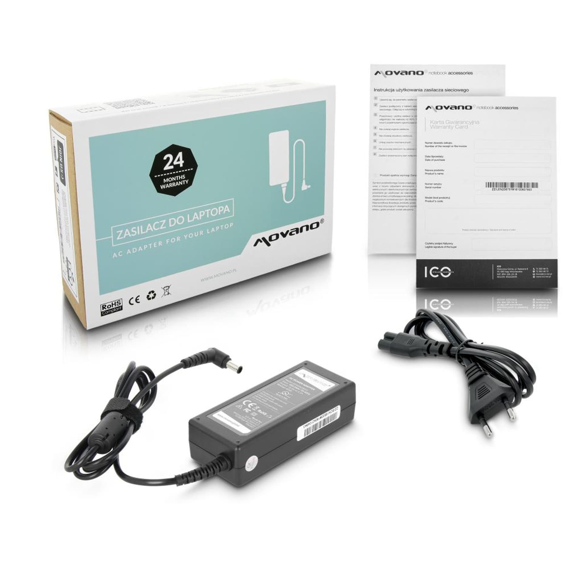 

Zasilacz Movano 19.5v 3.3a (6.5x4.4 pin) 65W do Sony, 6.5x4.4 pin) 65w do son