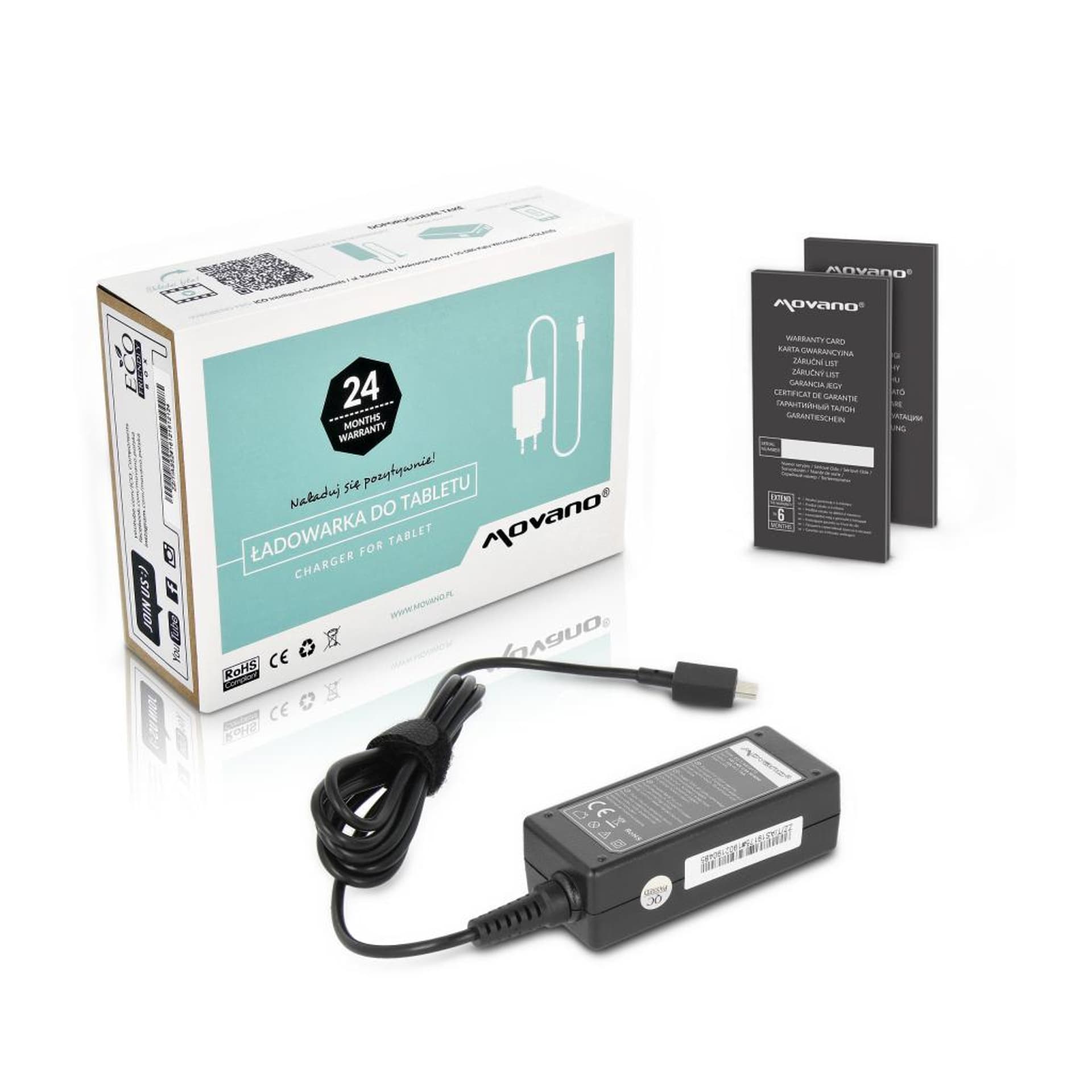 

Zasilacz Movano 19v 1.75a (6.4x2.2) 33W, X205TA do Tablet Asus, 6.4x2.2) 33w/x205ta do tablet asu