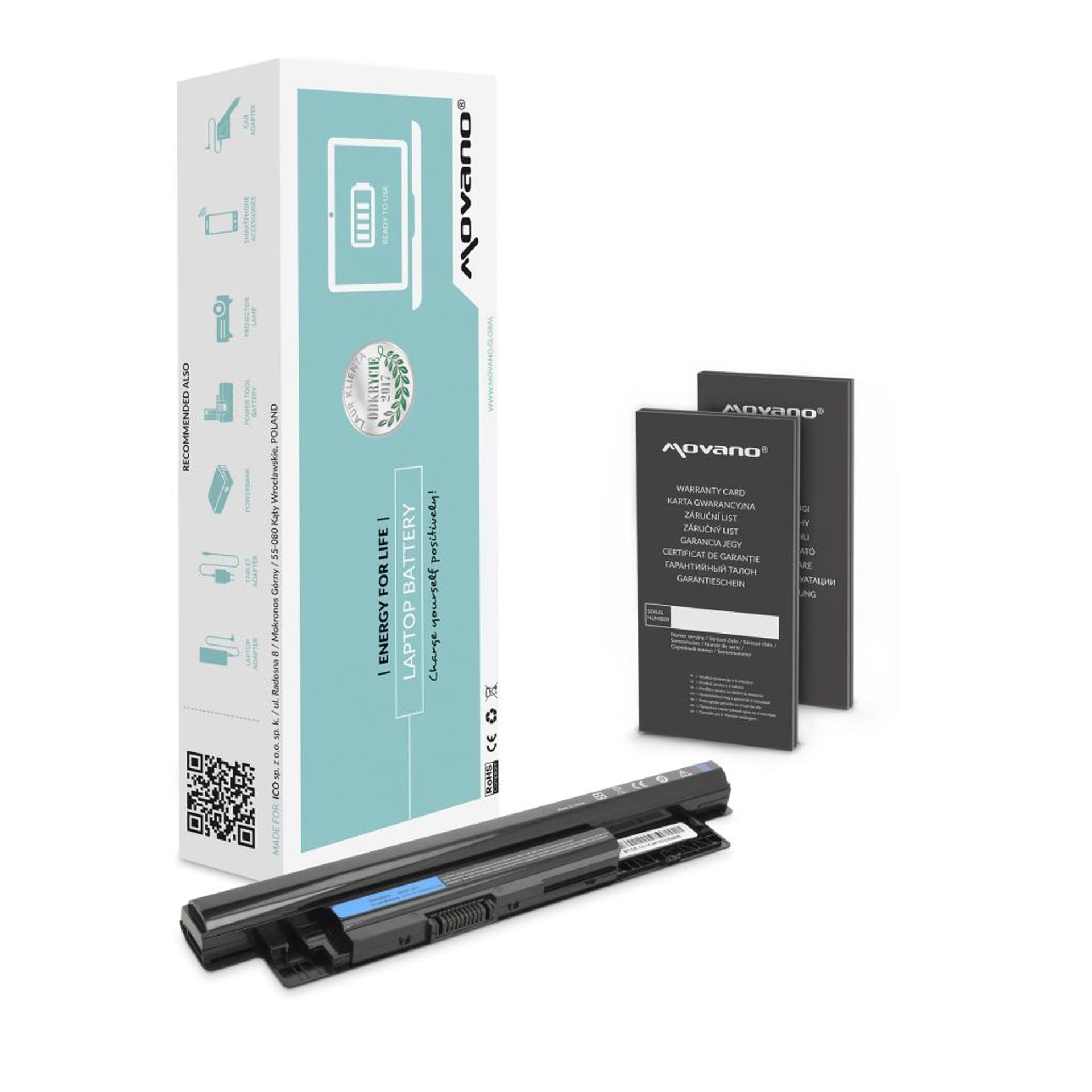 

Bateria Movano do Dell Inspiron 14, 15, 17 - 14.8V