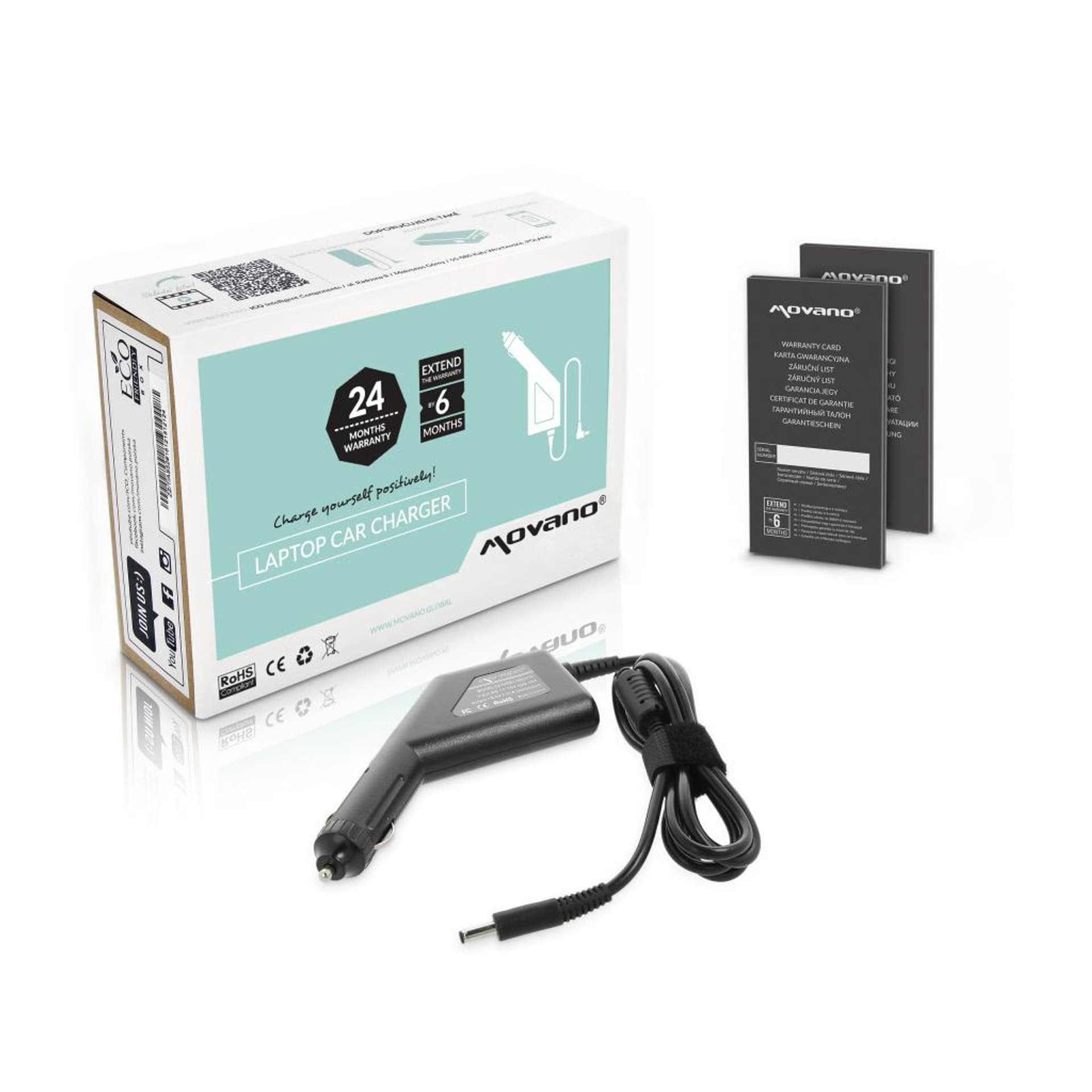 

Zasilacz samochodowy Movano 19.5v 2.31a (4.5x3.0 pin) 45W do Dell, 4.5x3.0 pin) 45w do del