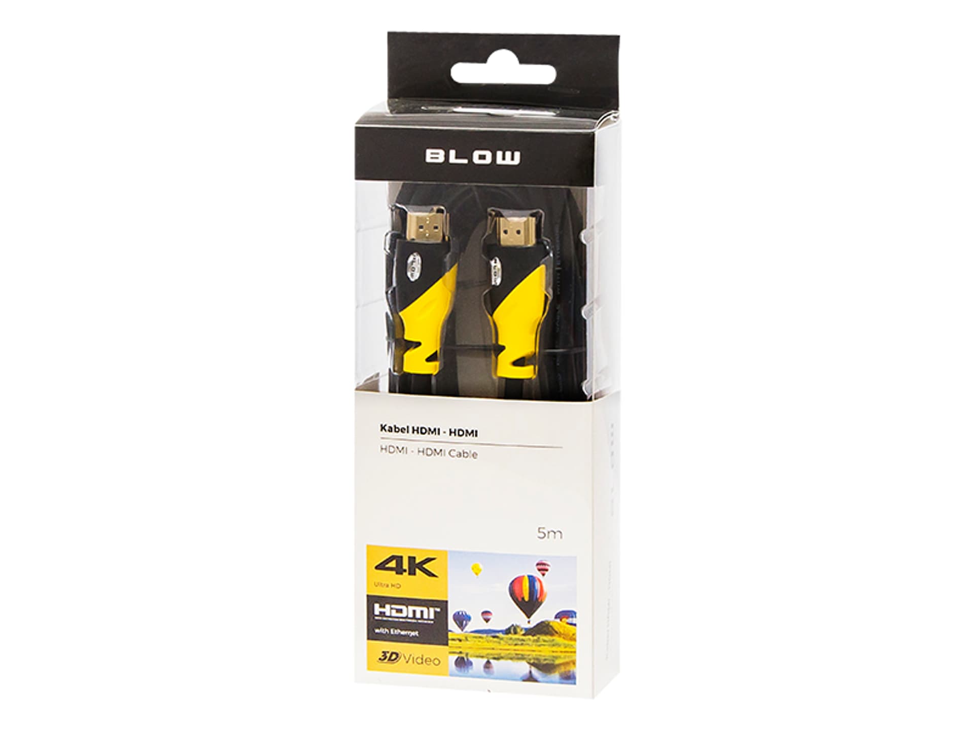 

92-656# Przył.hdmi-hdmi yellow proste 5m 4k