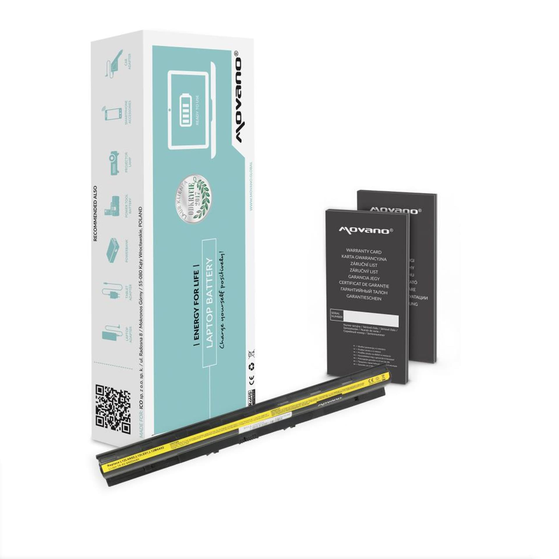 

Bateria Movano do Lenovo IdeaPad G500s, G510s, Z710 (4400mAh)