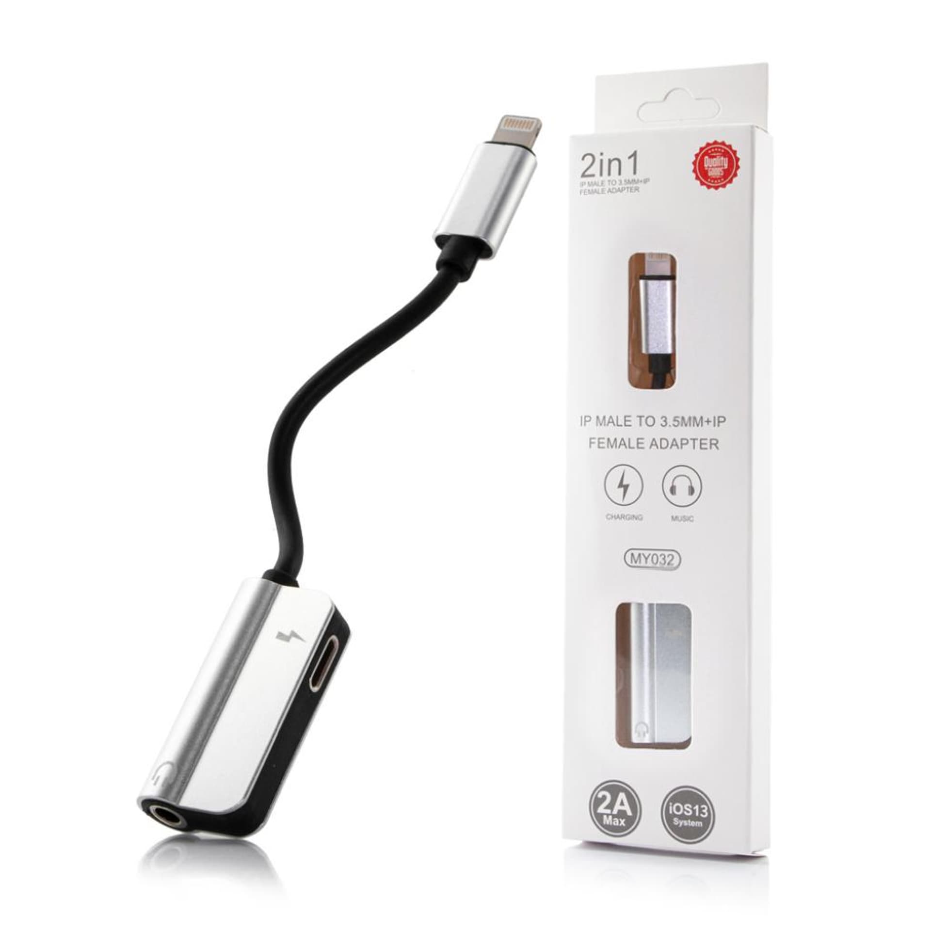 

Adapter / przejściówka audio do Apple Lightning do Mini Jack 3.5 mm (silver)