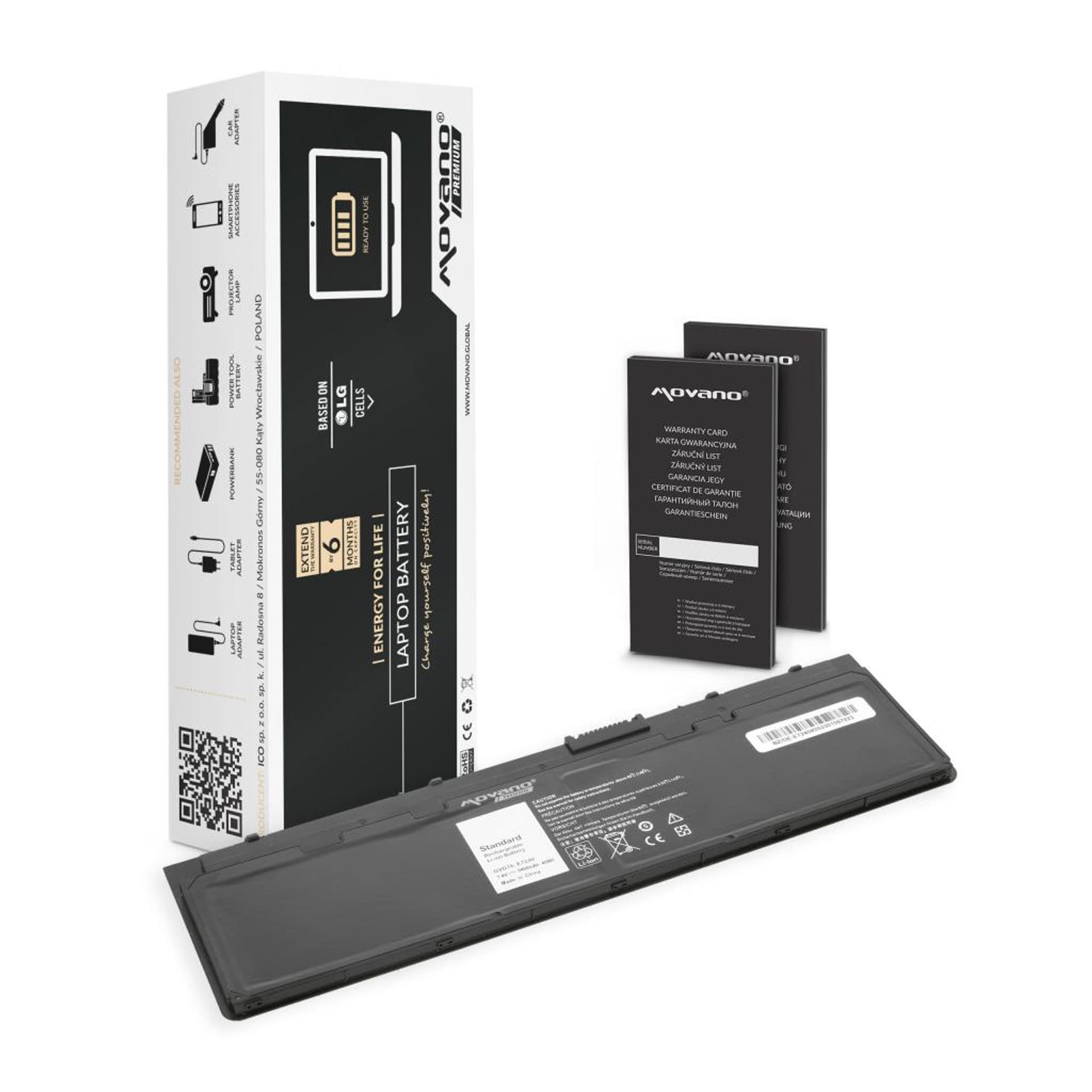 

Bateria Movano Premium do Dell Latitude E7240, E7250