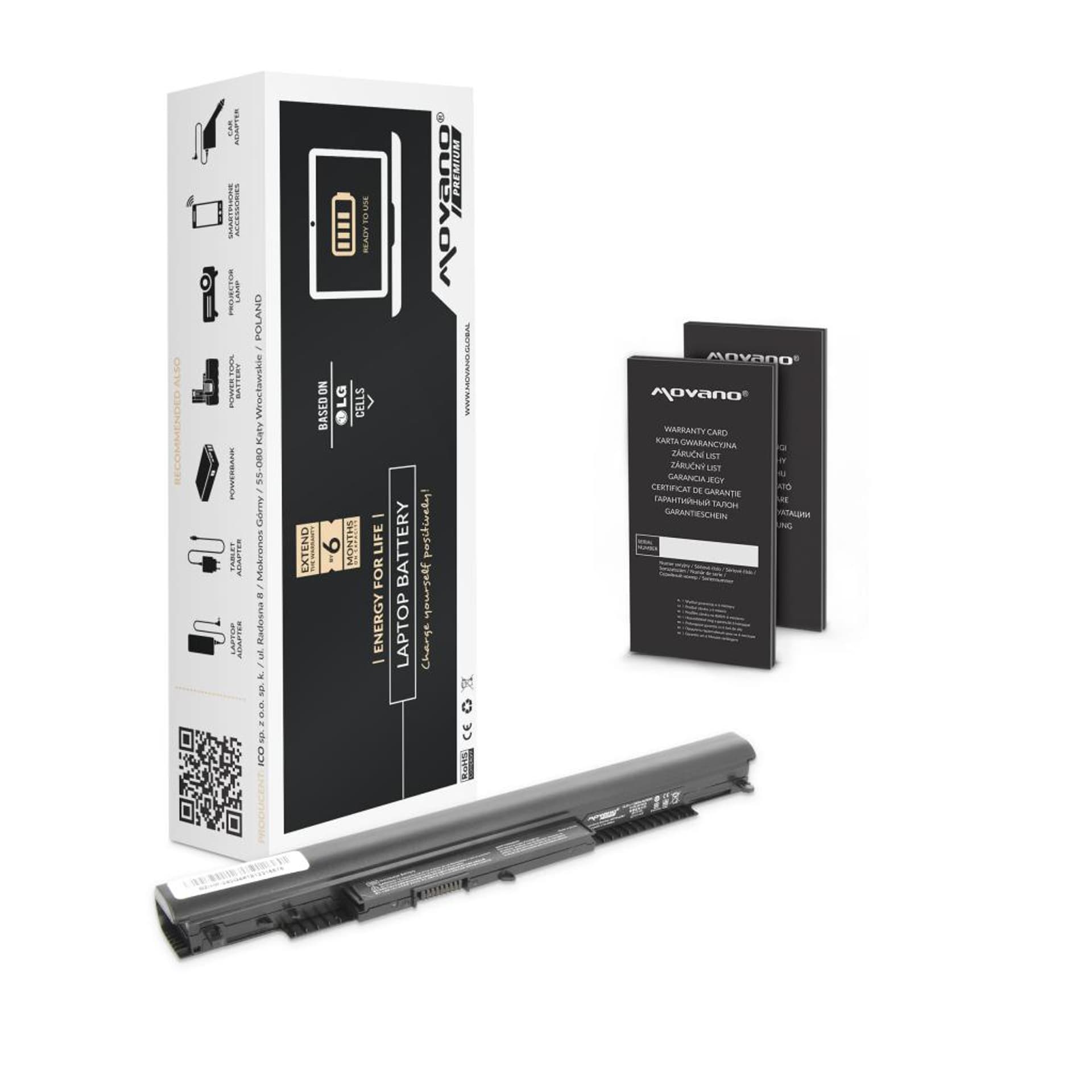 

Bateria Movano Premium do HP 240 G4, 255 G4