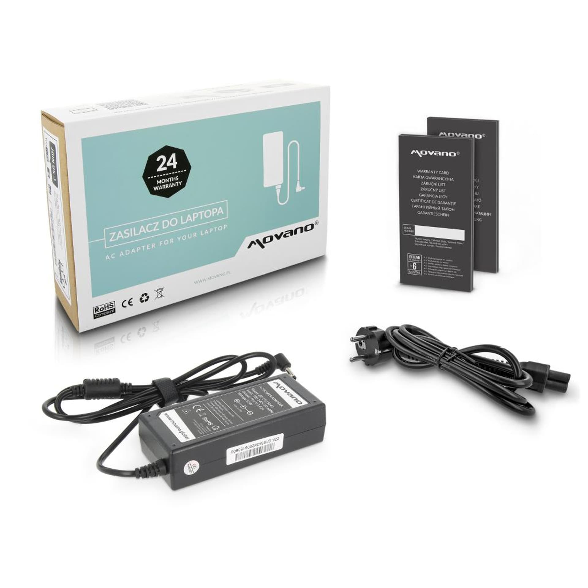 

Zasilacz Movano 19v 3.42a (3.0x1.1) 65W do LG, 3.0x1.1) 65w do l