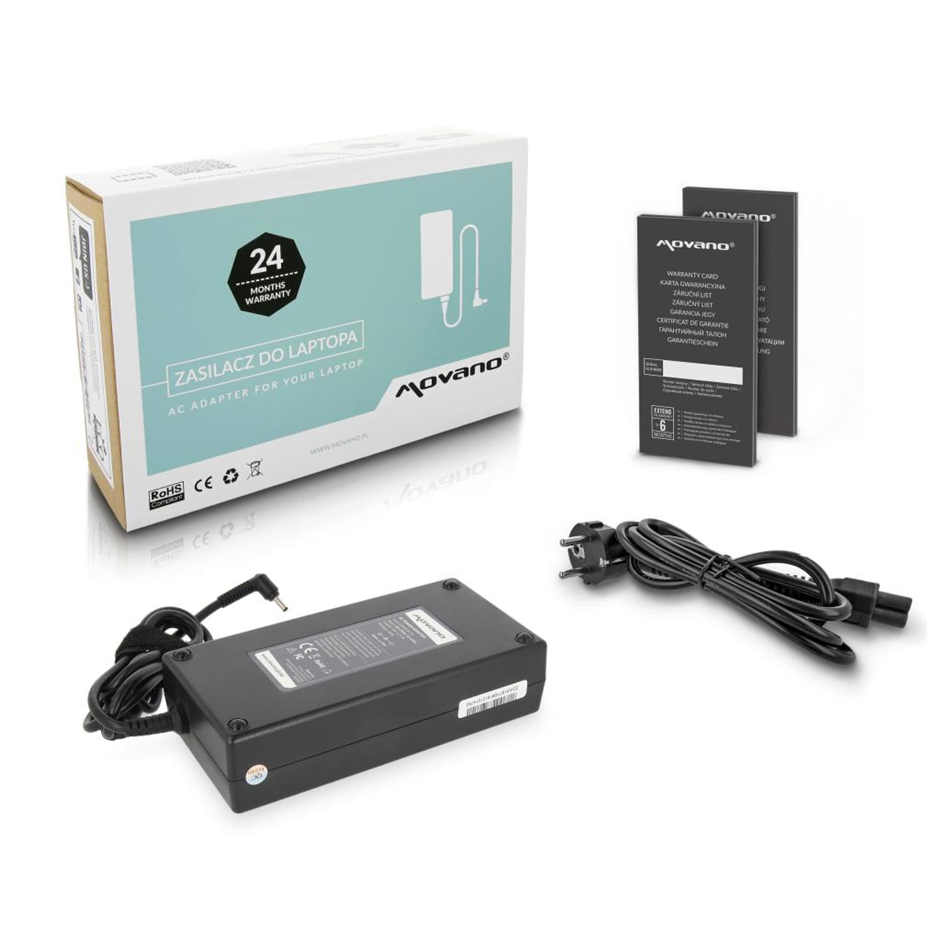 

Zasilacz Movano 19v 7.7a (4.0x1.35) 150W do Asus, 4.0x1.35) 150w do asu