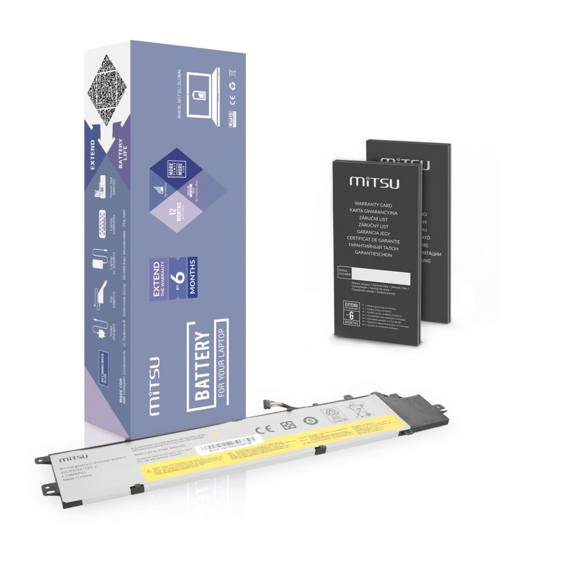 

Bateria Mitsu do Lenovo Y40-70, Y40-80