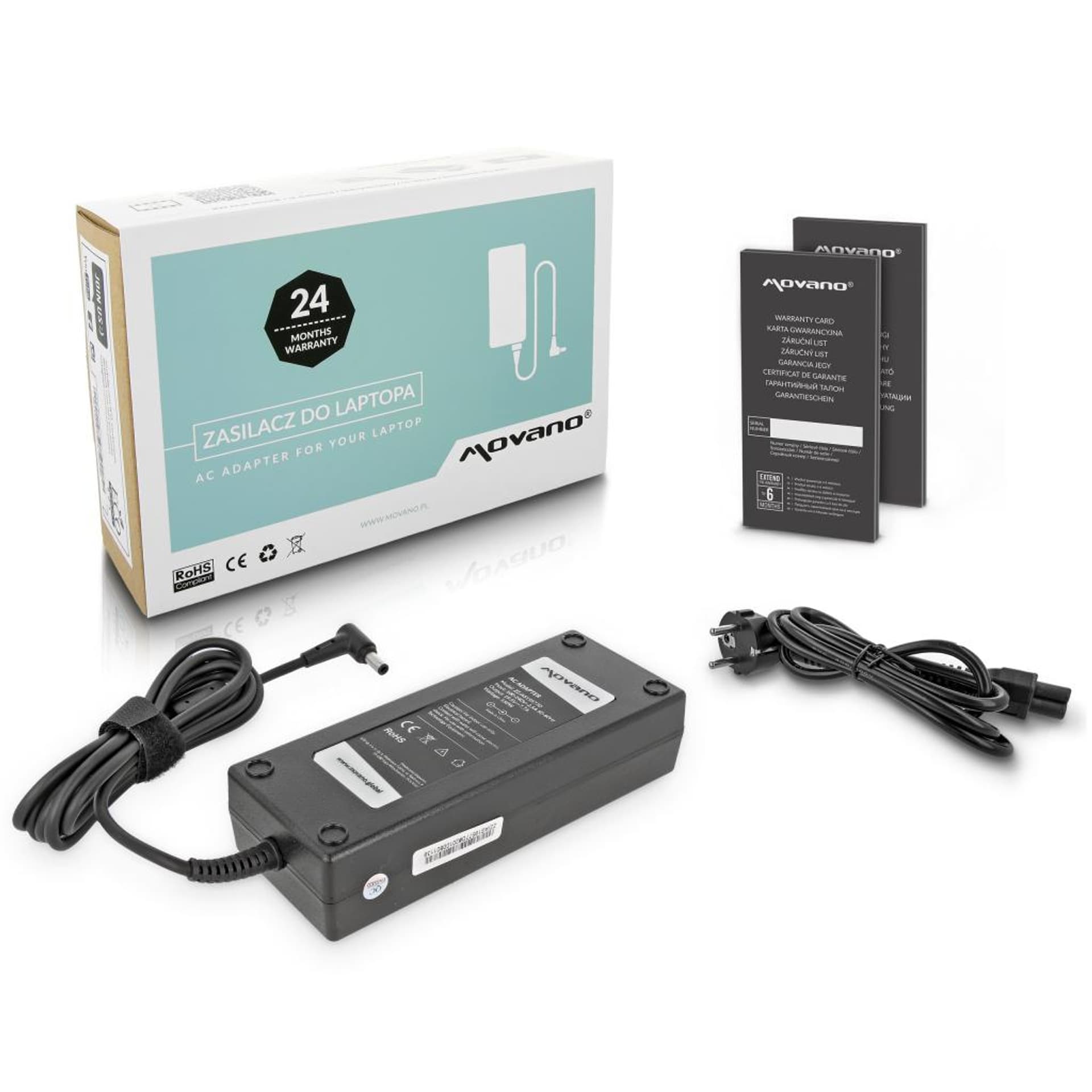 

Zasilacz Movano 19.5v 7.7a (6.0x3.7) 150W do Asus, 6.0x3.7) 150w do asu