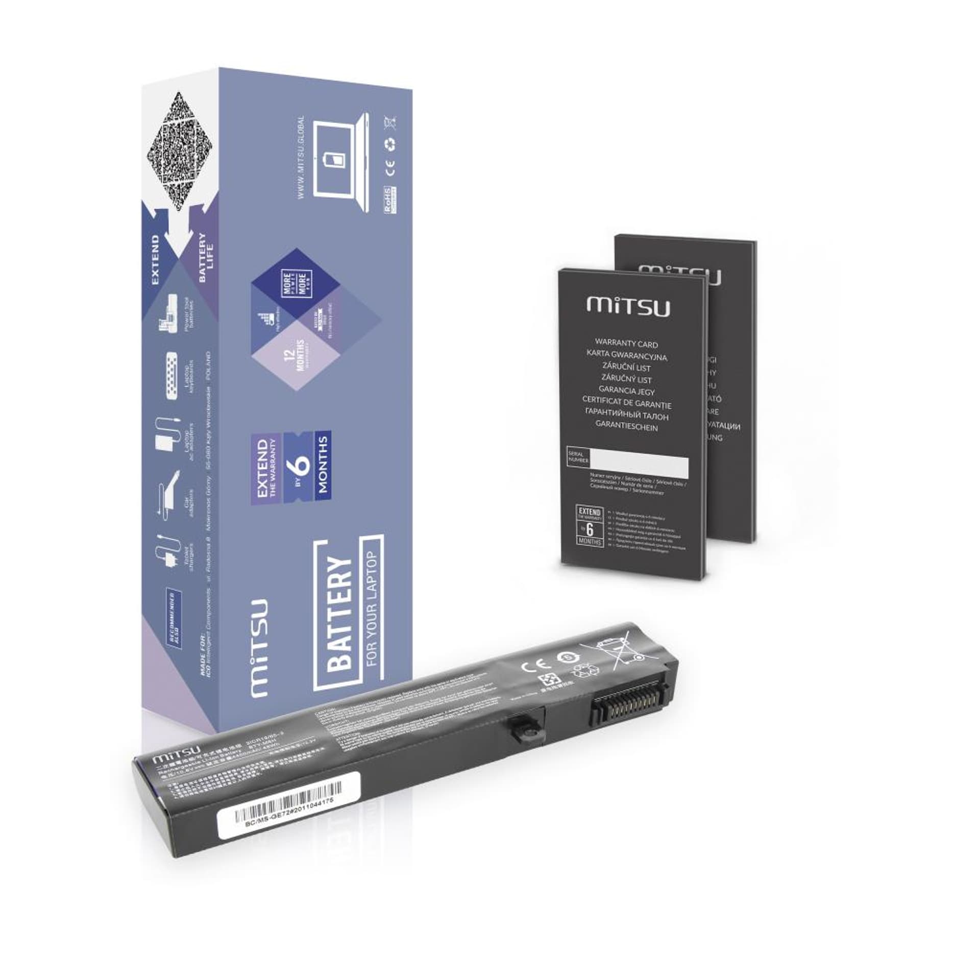 

Bateria Mitsu do MSI GE72, GL72
