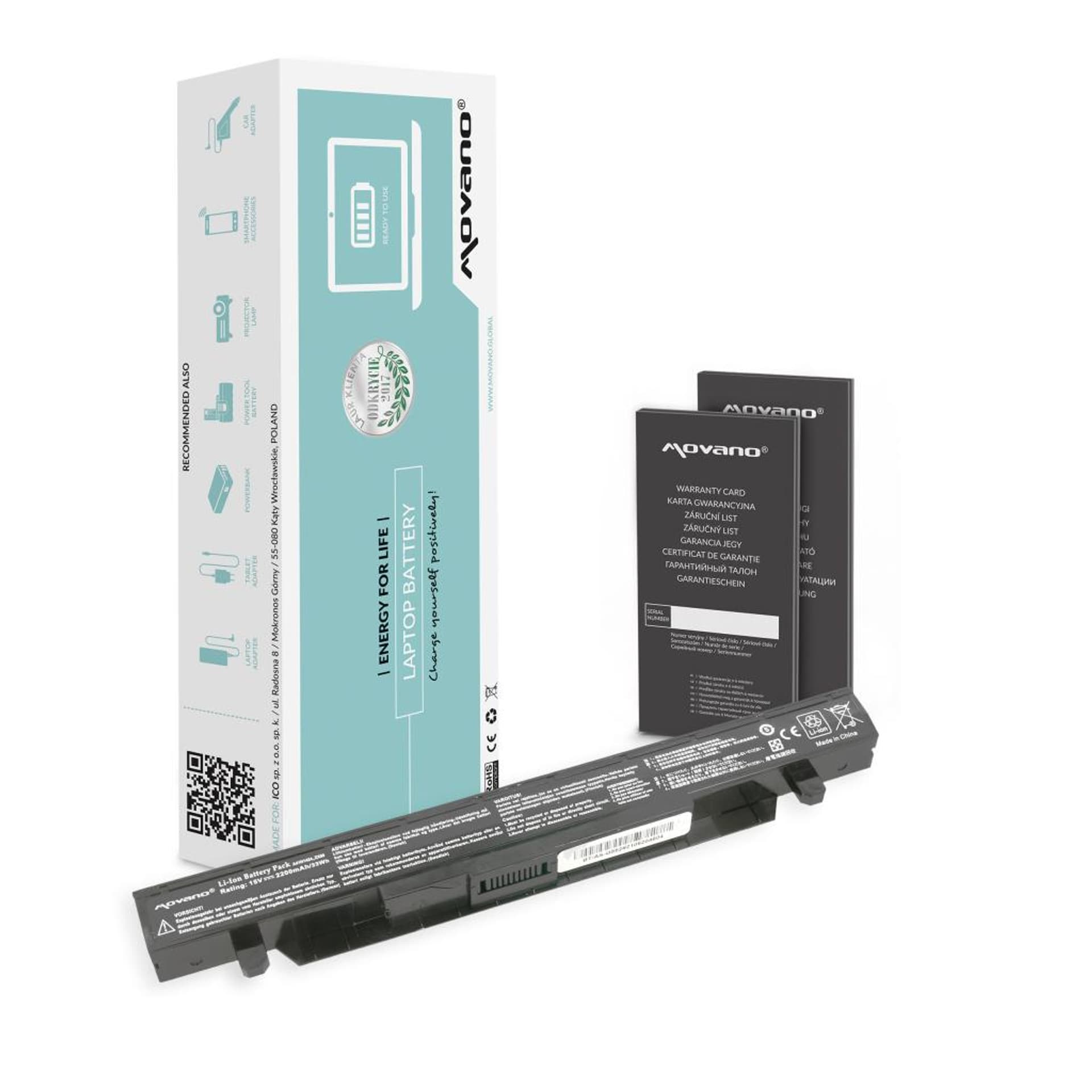 

Bateria Movano do Asus G552, G552J, G552JX