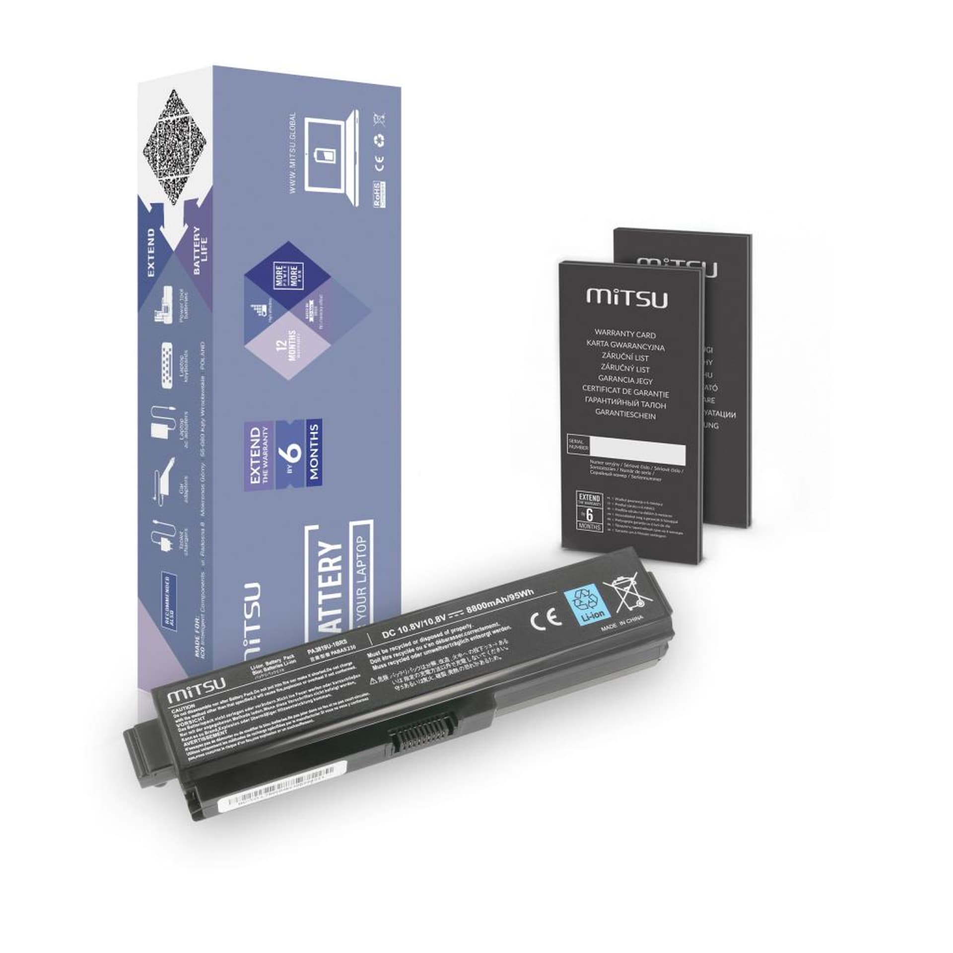 

Bateria Mitsu do Toshiba L700, L730, L750 (8800mAh)