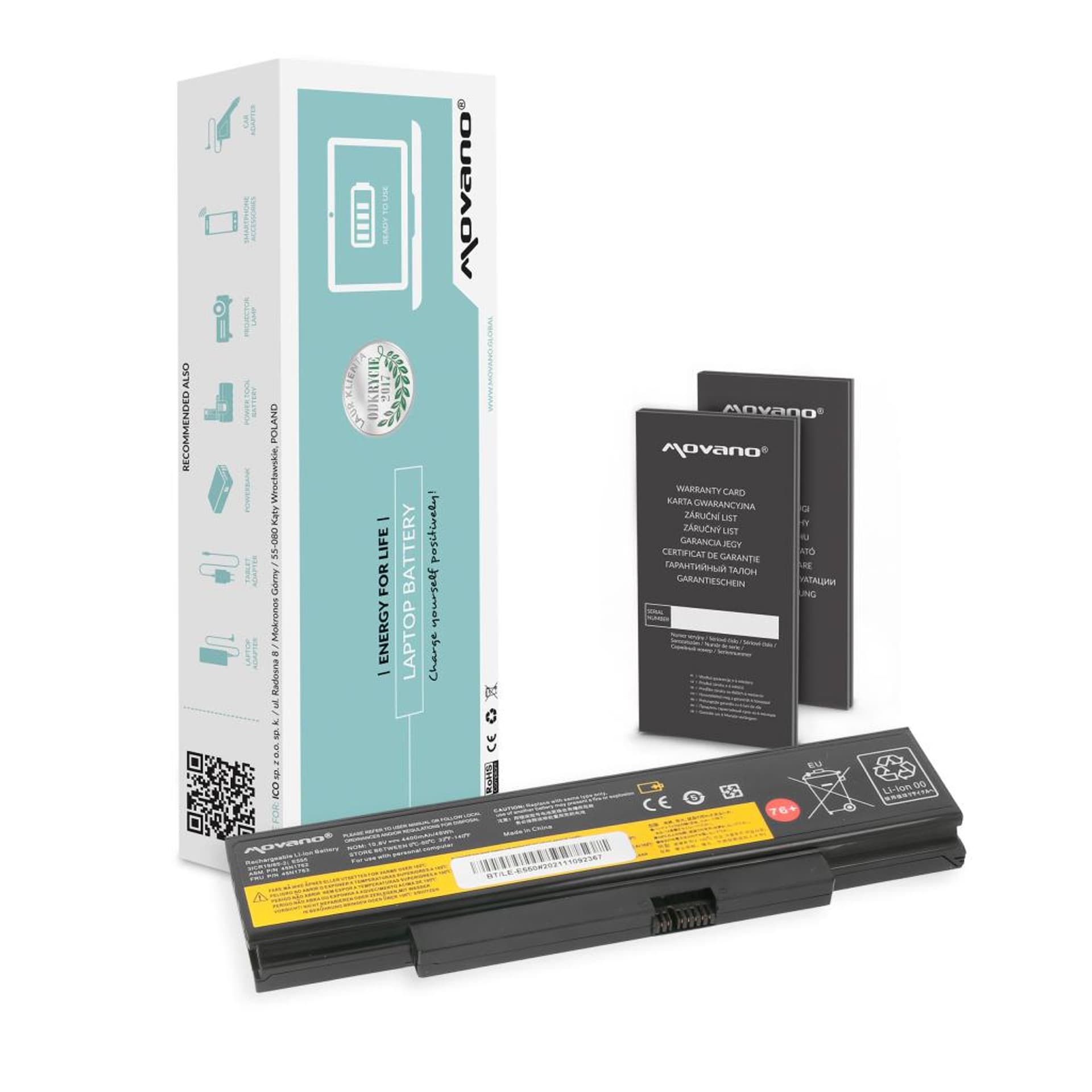 

Bateria Movano do Lenovo ThinkPad E550