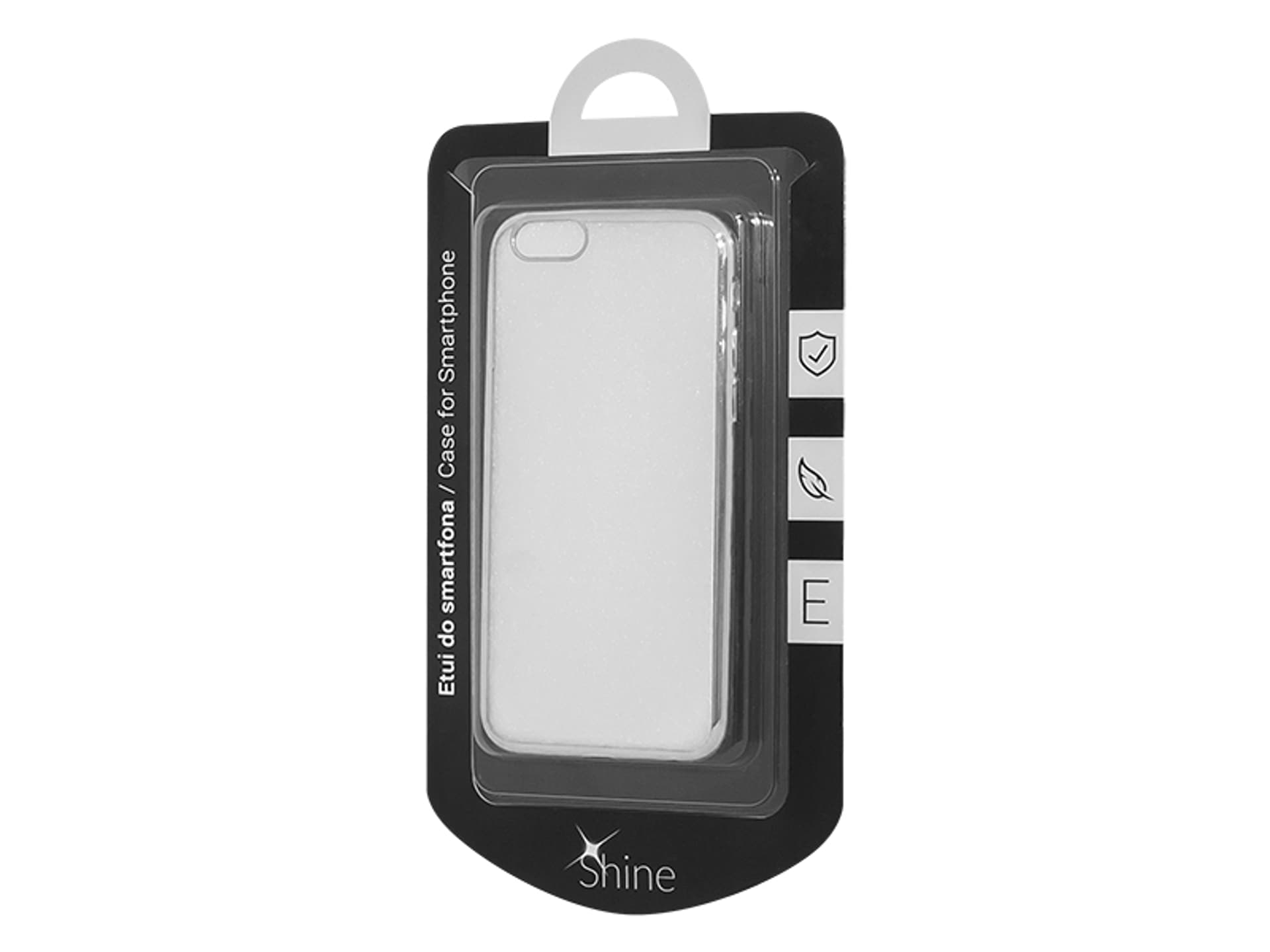 

79-604# Etui iphone 6 6s plus srebrne "e"