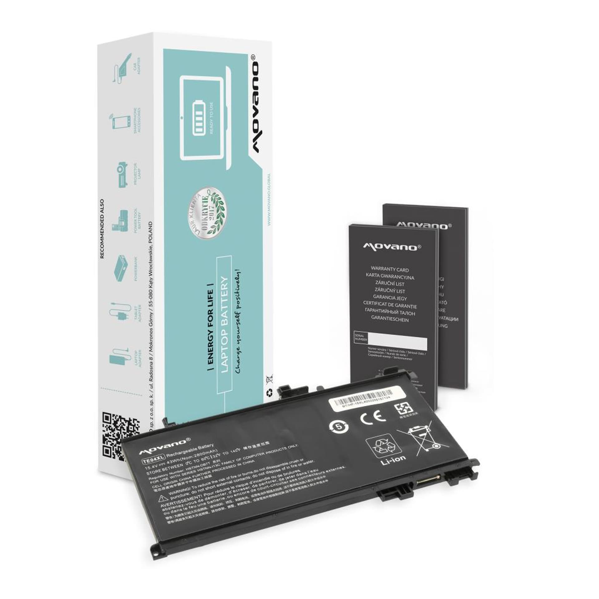 

Bateria Movano do HP Omen 15, Pavilion 15 - 15.4V
