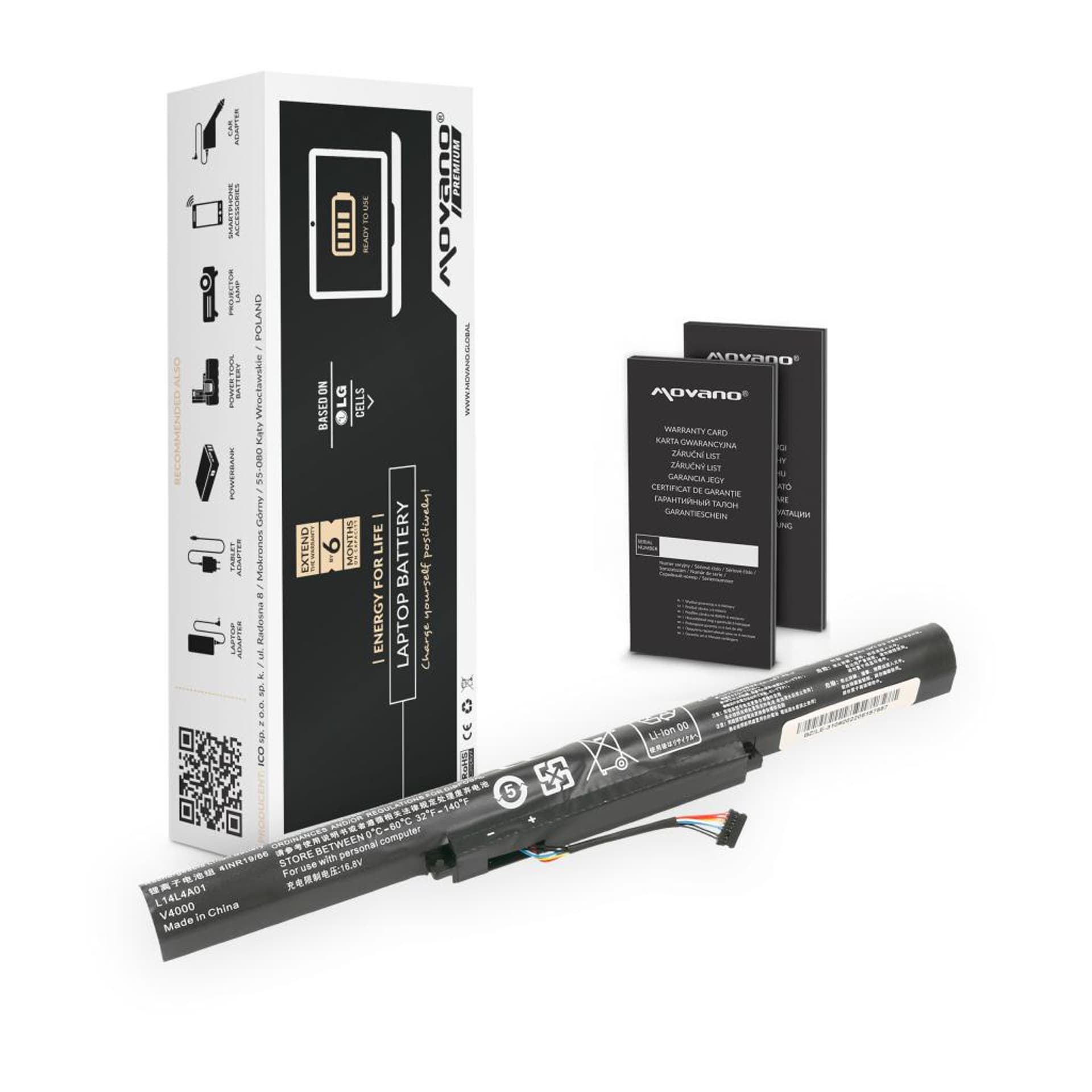 

Bateria Movano Premium do Lenovo IdeaPad 310, 510S
