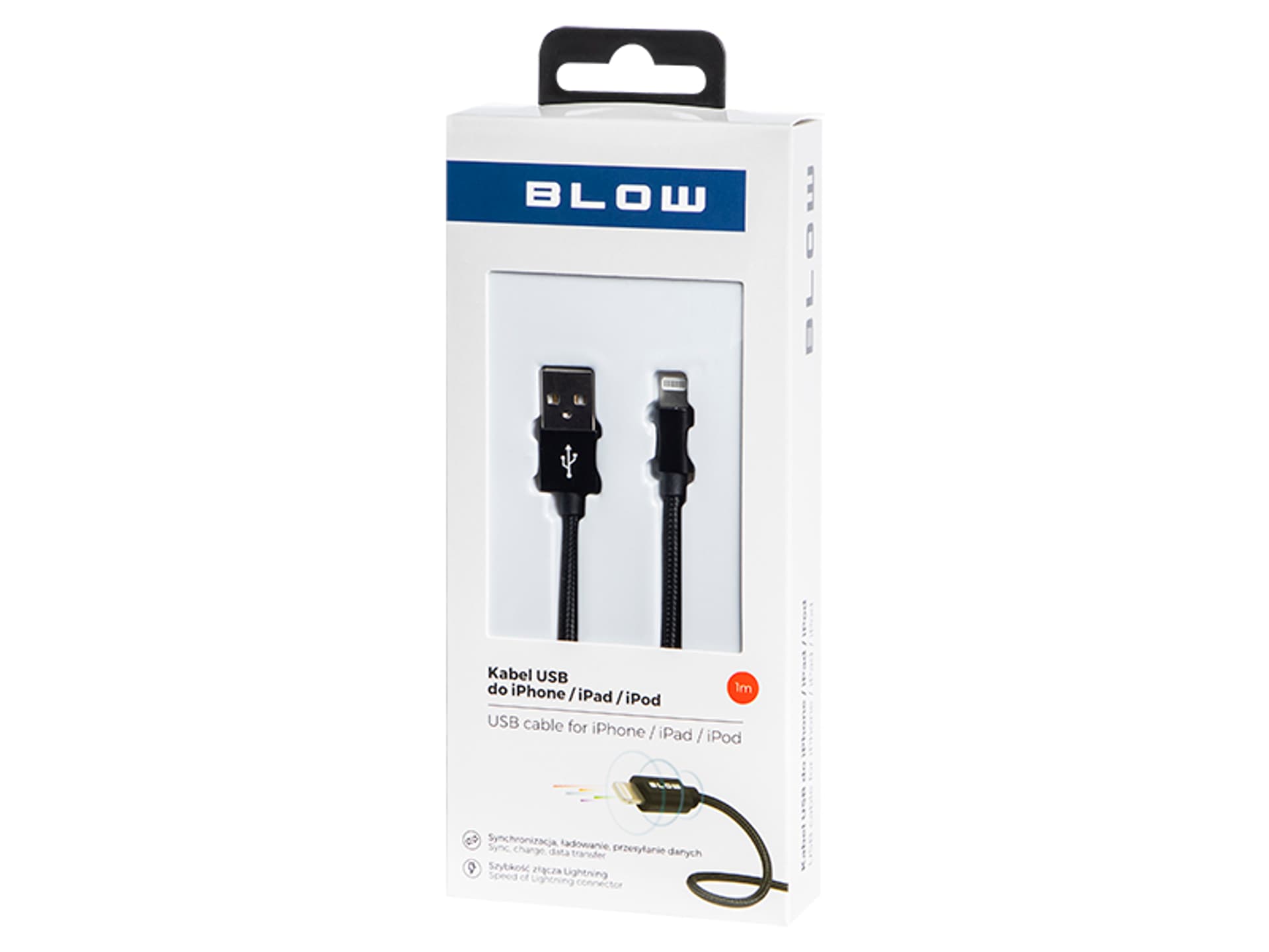 

66-108# Przył.usb a -iphone 1,0m plecionka bl