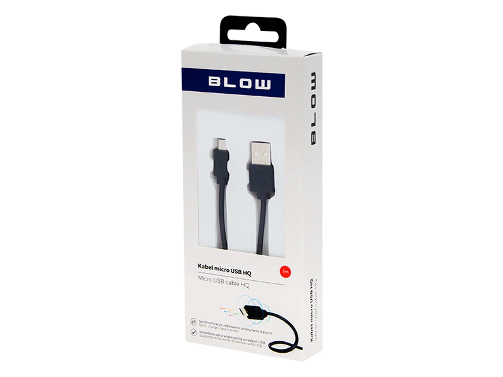 

66-115# Przył.usb a - micro b 1,0m czarne hq bl