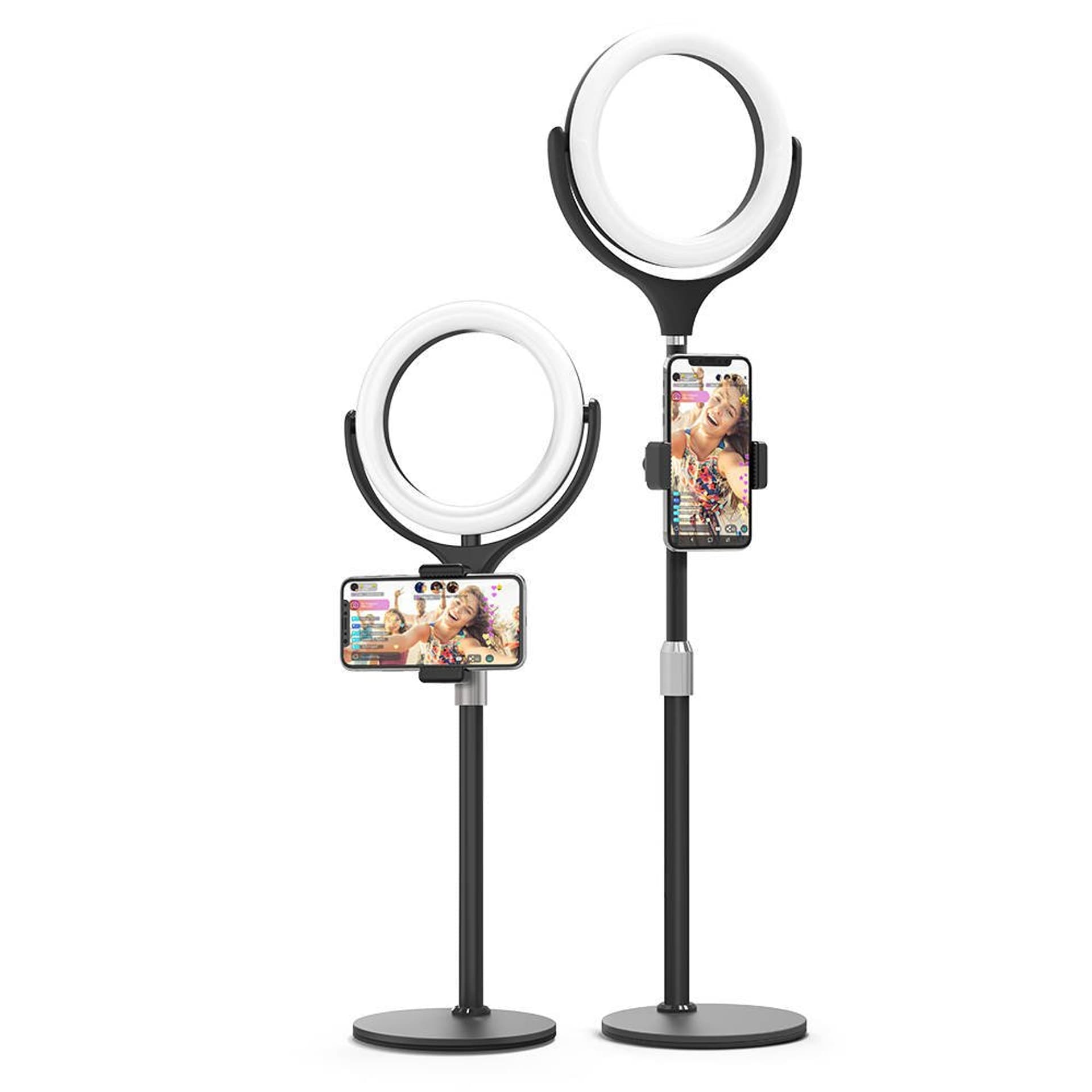 

Stojak / statyw biurkowy Blitzwolf BW-SL4 na telefon, z lampą LED