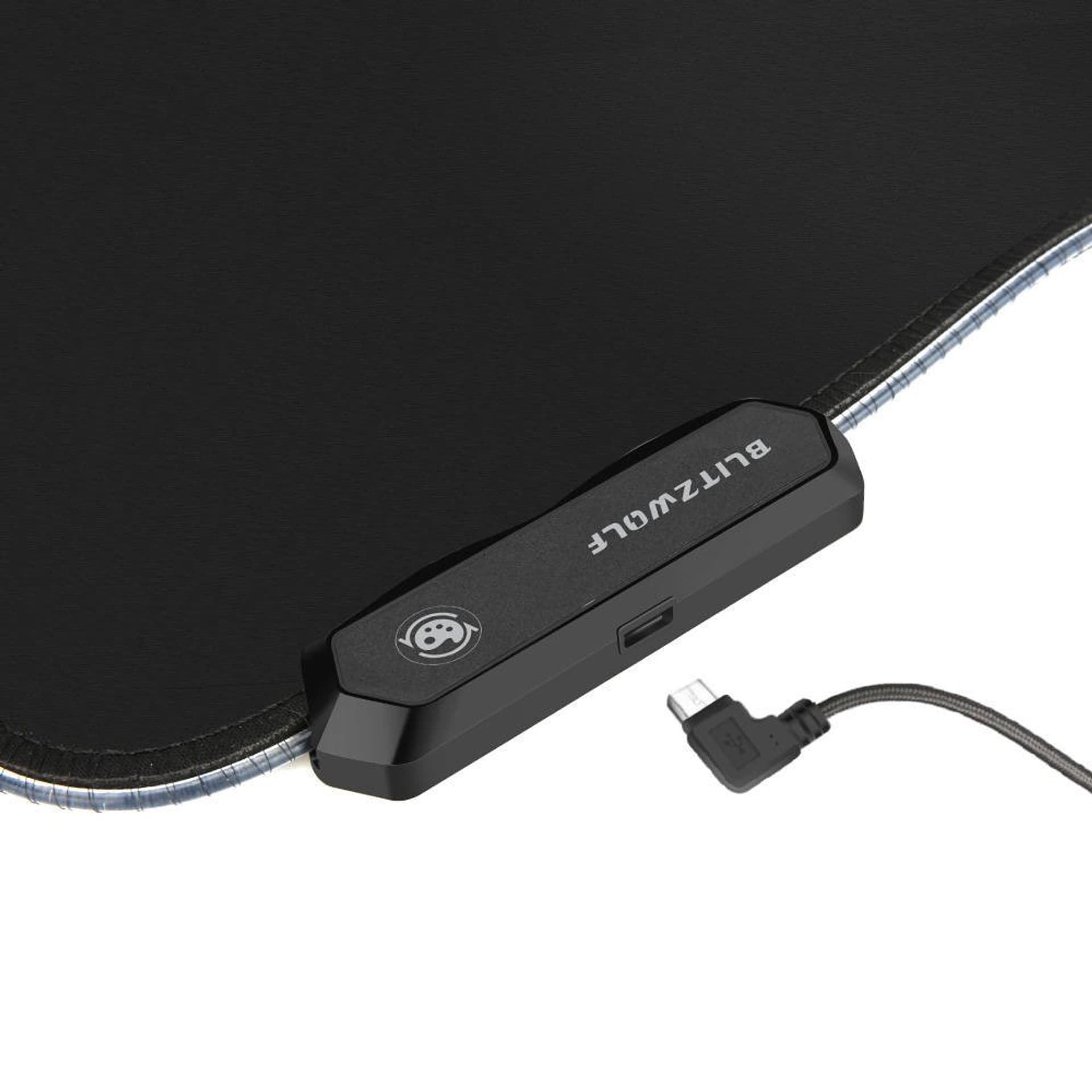 

Podkładka pod mysz Blitzwolf BW-MP1, RGB (czarna)