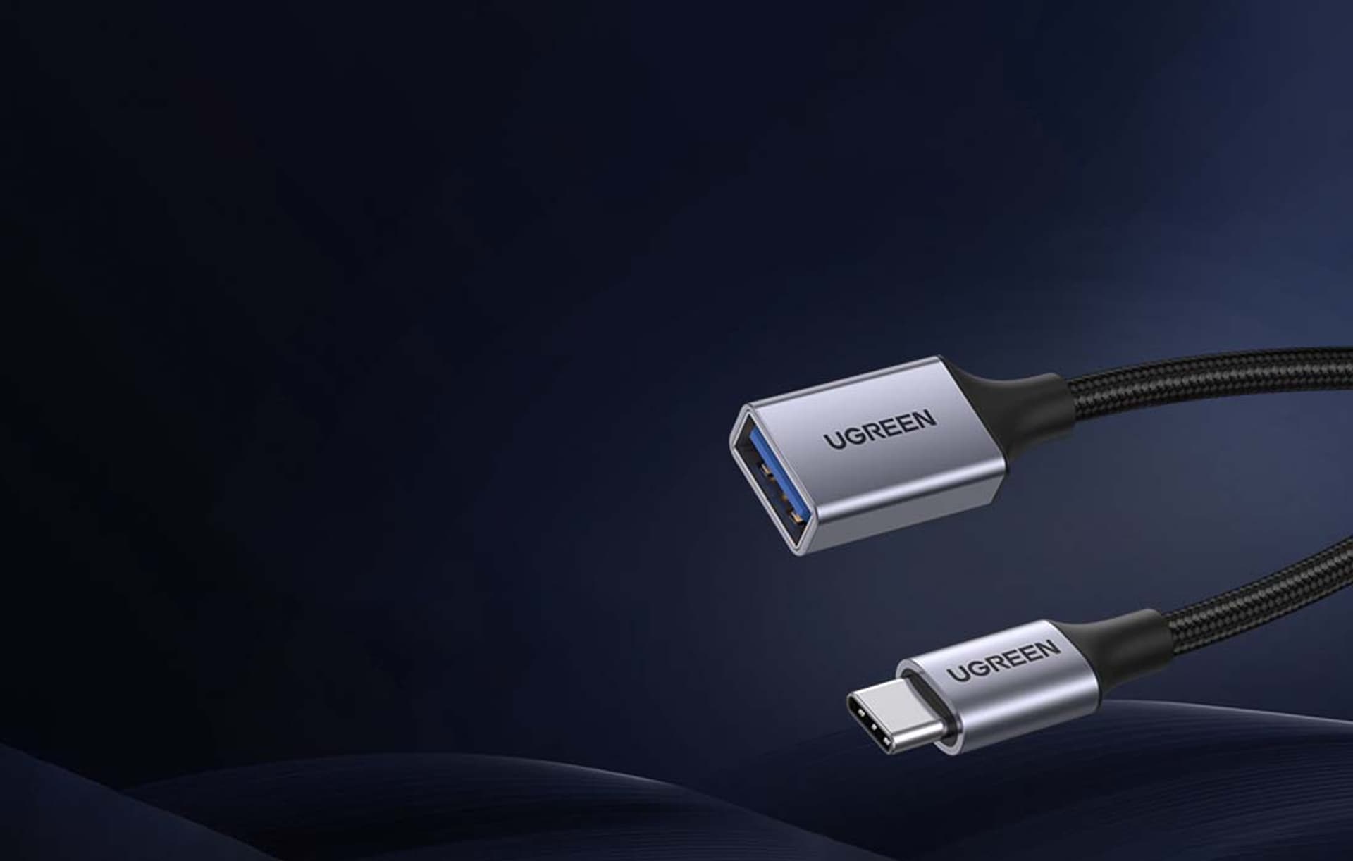 

Adapter OTG USB-C 3.0 UGREEN US378 (szary)