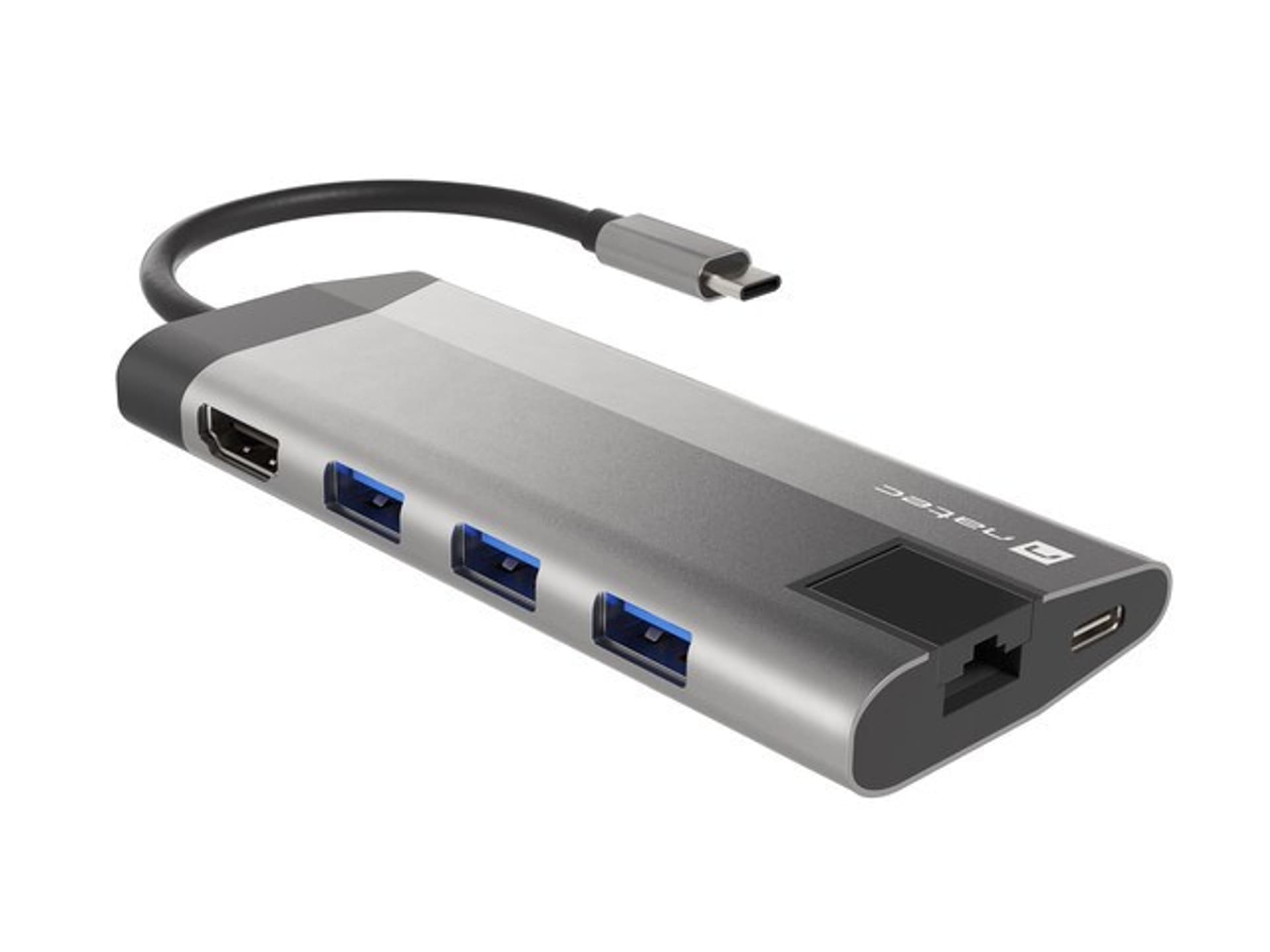 

NATEC MULTIPORT ADAPTER FOWLER PLUS USB-C-> USB 3.0 3X, HDMI 4K, USB-C PD, RJ45, MICRO SD NMP-1690