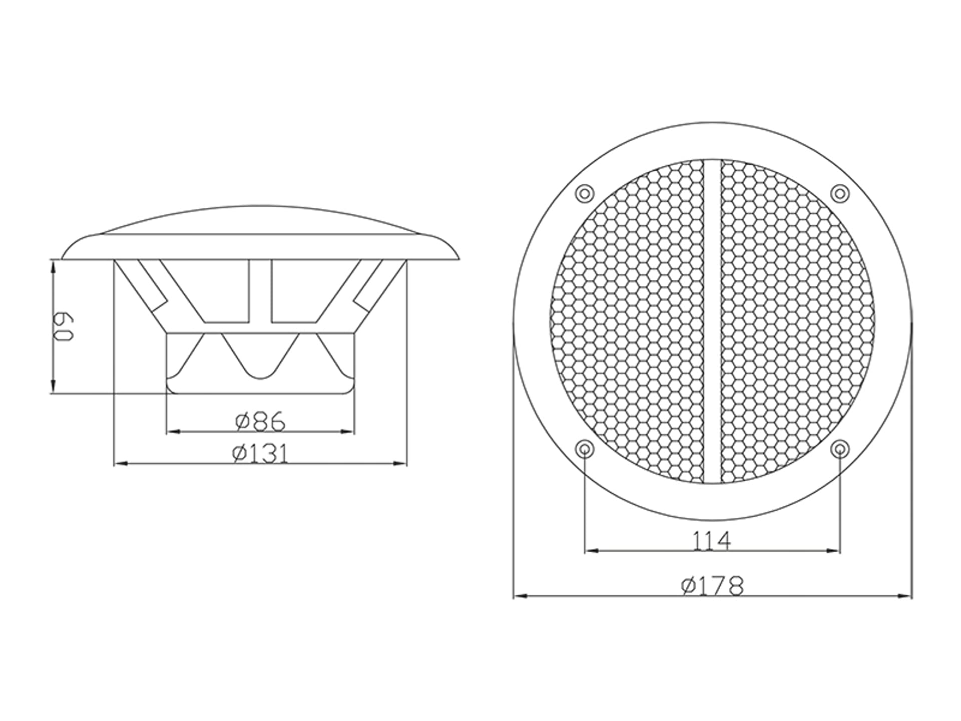 

30-713# Głośn. sufitowy ws-180 165mm 80w/8ohm