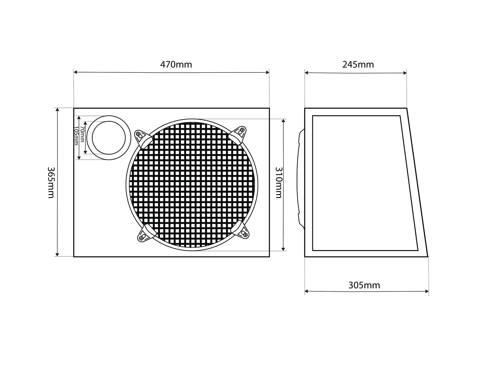 

30-924# Subwoofer pasywny blow-1203