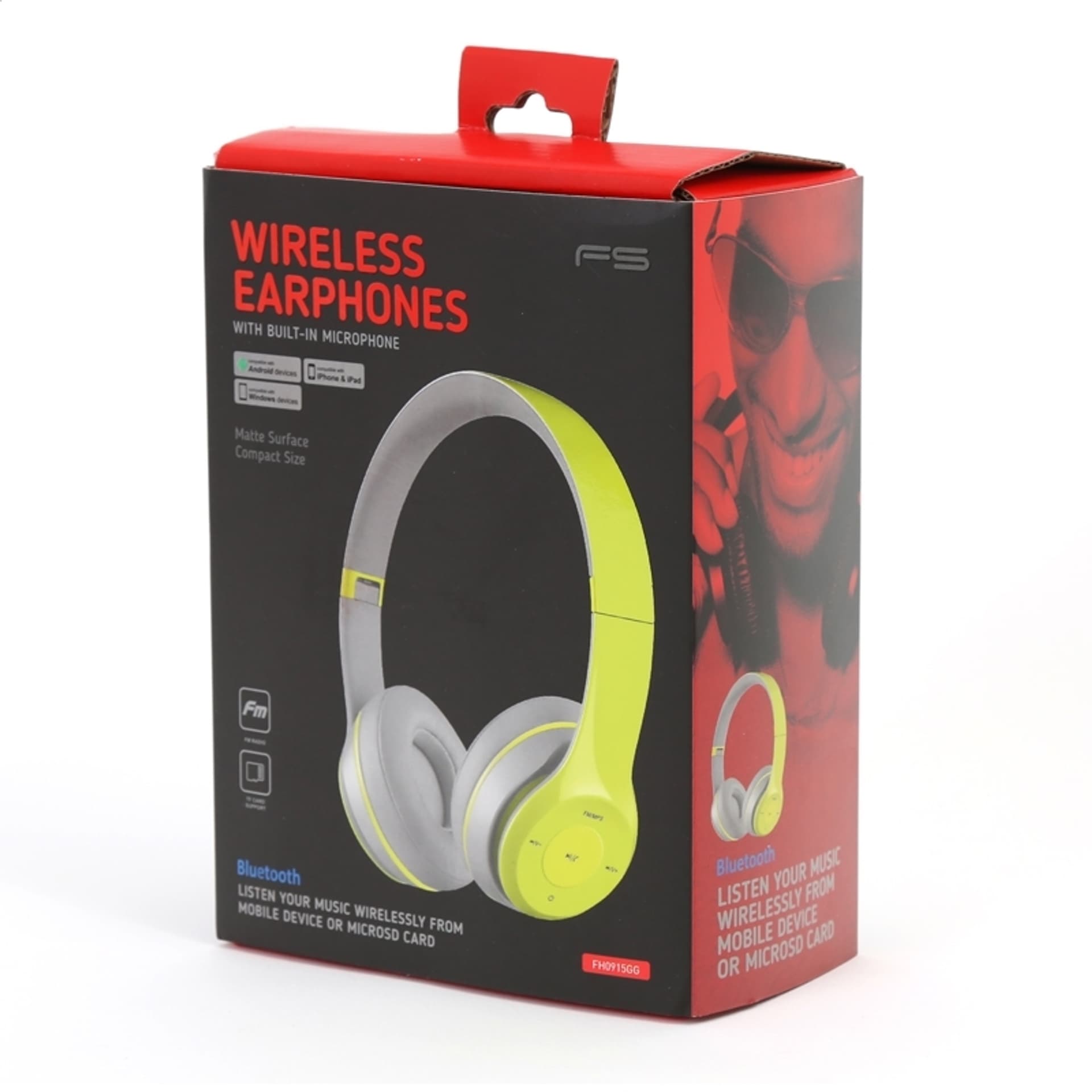 

FREESTYLE SŁUCHAWKI NAUSZNE BLUETOOTH Z MIKROFONEM WIRELESS HEADPHONES BLUETOOTH WITH MICROPHONE GREEN GREY [43051]