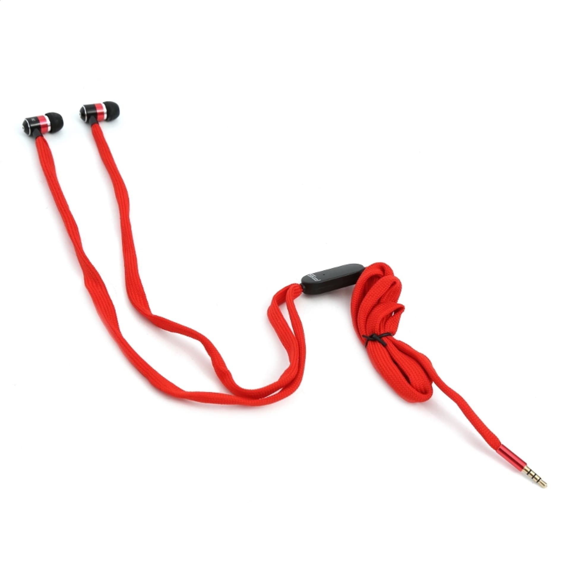 

FREESTYLE SHOELACE EARPHONES + MIC SŁUCHAWKI DOUSZNE Z MIKROFONEM SHOELACE RED [42780]