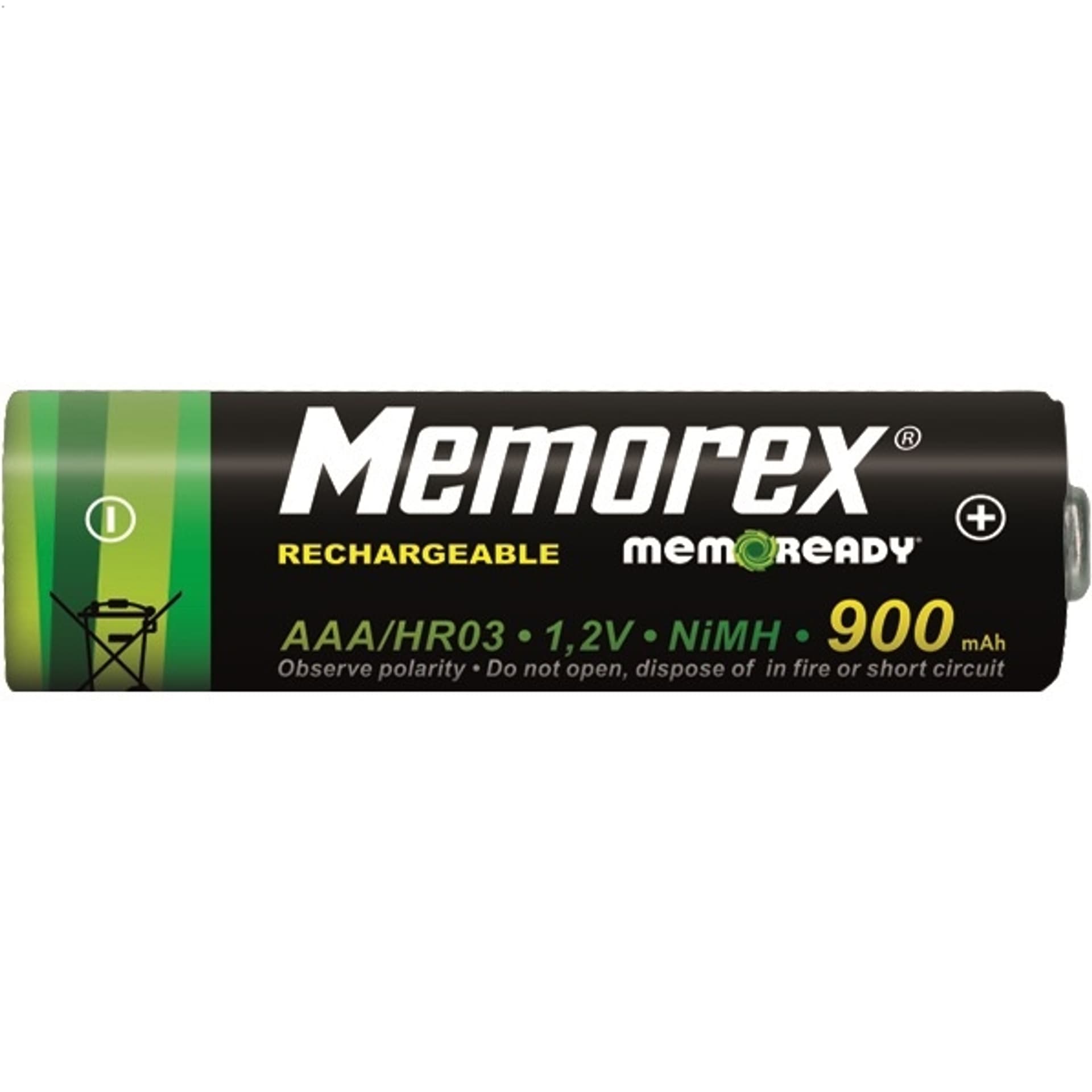

MEMOREX RECHARGEABLE ACCUMULATOR 900mAh HR3 R03/AAA x 4 BL Ready NiMH A0783