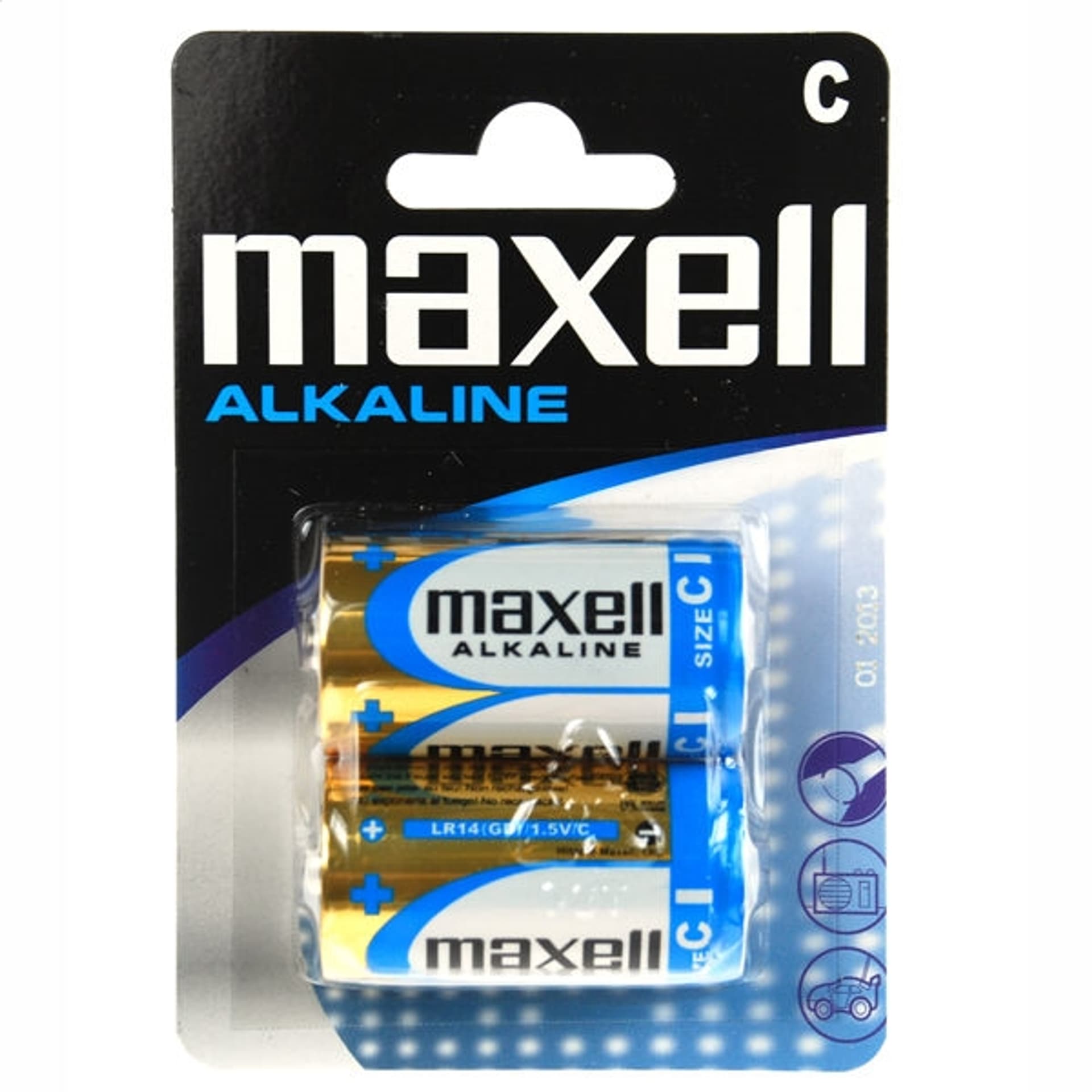 

Baterie alkaliczne LR14 1,5V Maxell 2 sztuki
