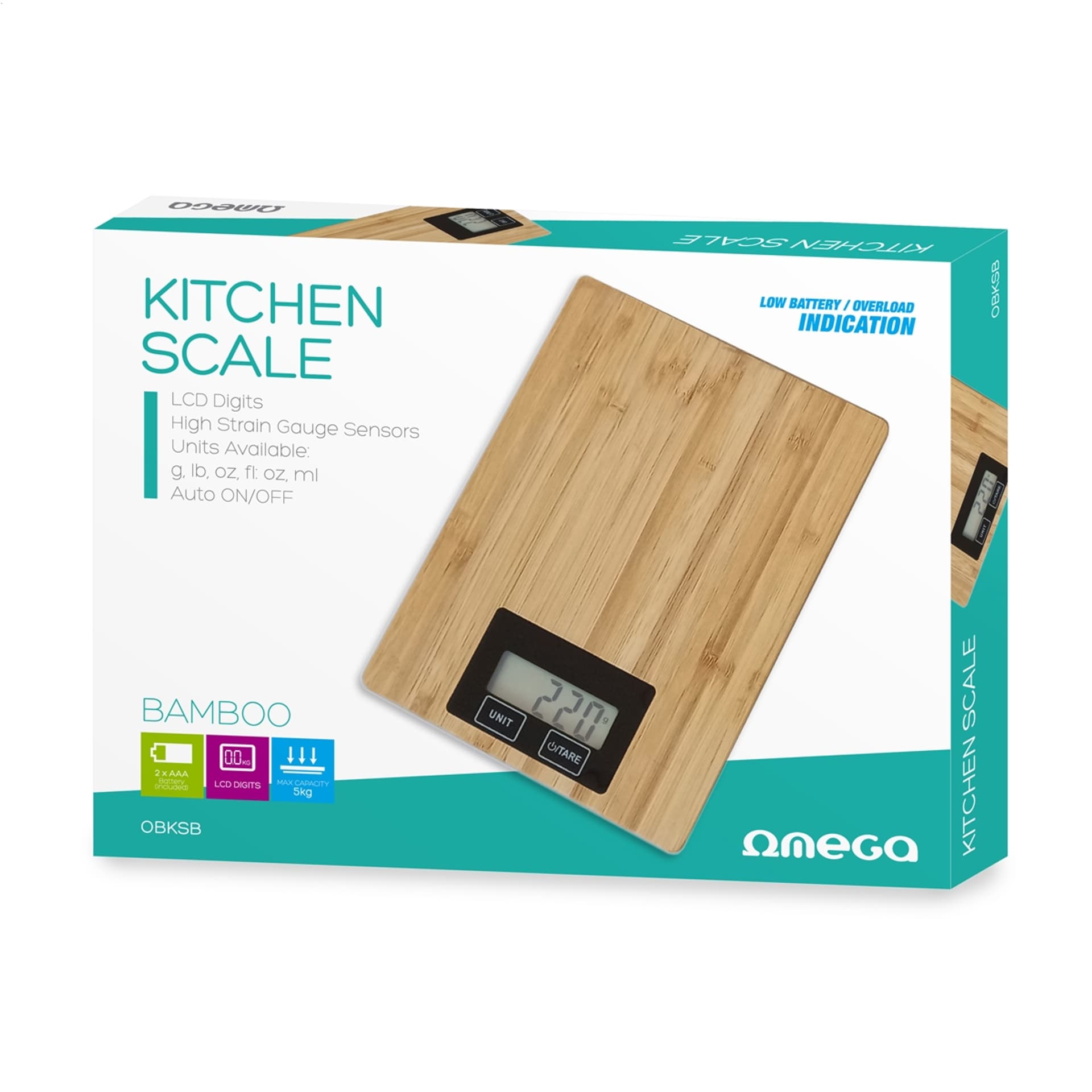 

OMEGA KITCHEN SCALE BAMBOO WITH DISPLAY [44980]