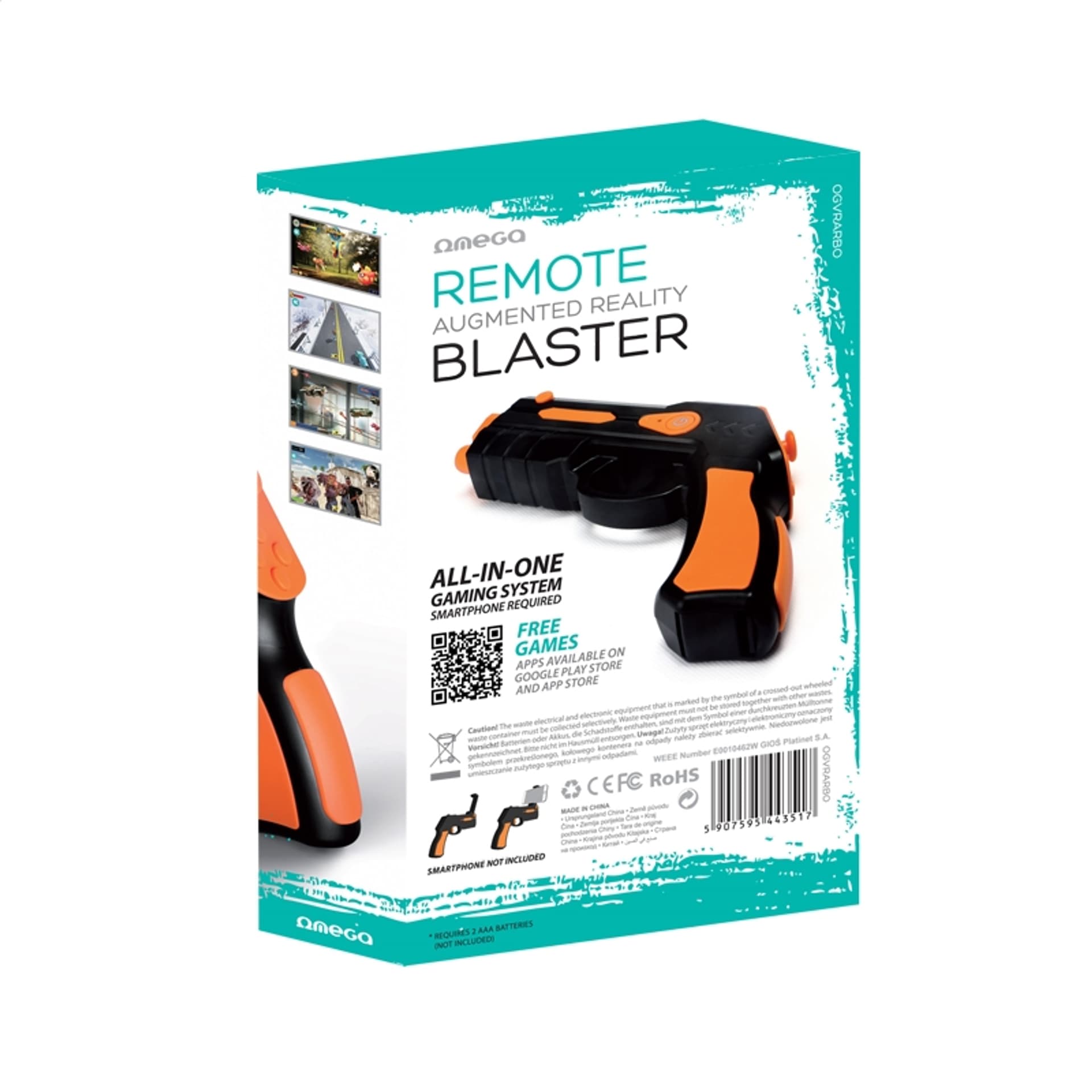 

OMEGA REMOTE AUGMENTED REALITY GUN BLASTER BLACK+ORANGE [44351]