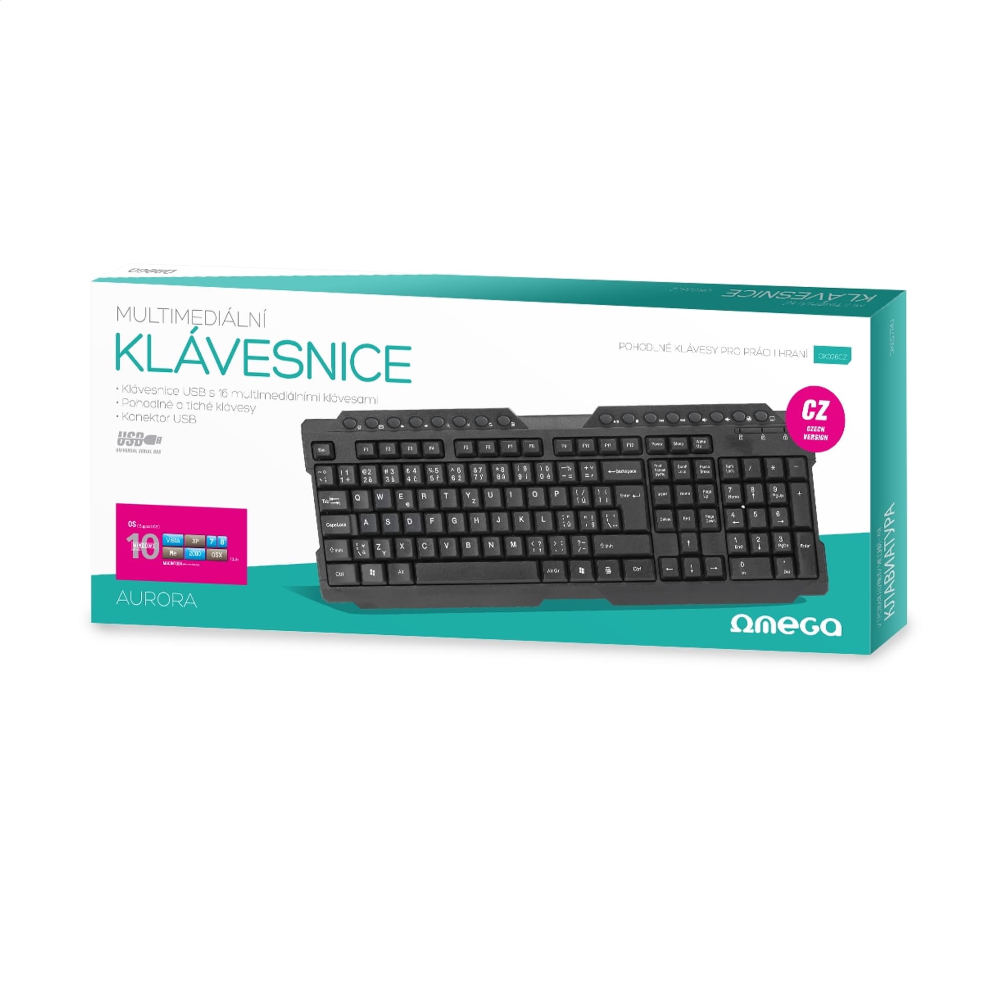 

OMEGA KEYBOARD KLAWIATURA PRZEWODOWA CZECH VERSION M-DIA USB [44451] TE