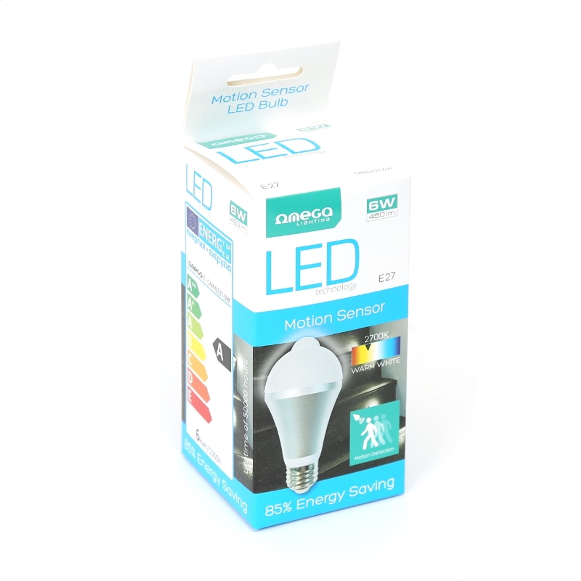 

OMEGA LED BULB ŻARÓWKA LED E27 6W MOTION SENSOR / Z CZUJNIKIEM RUCHU 85-265V (42071)