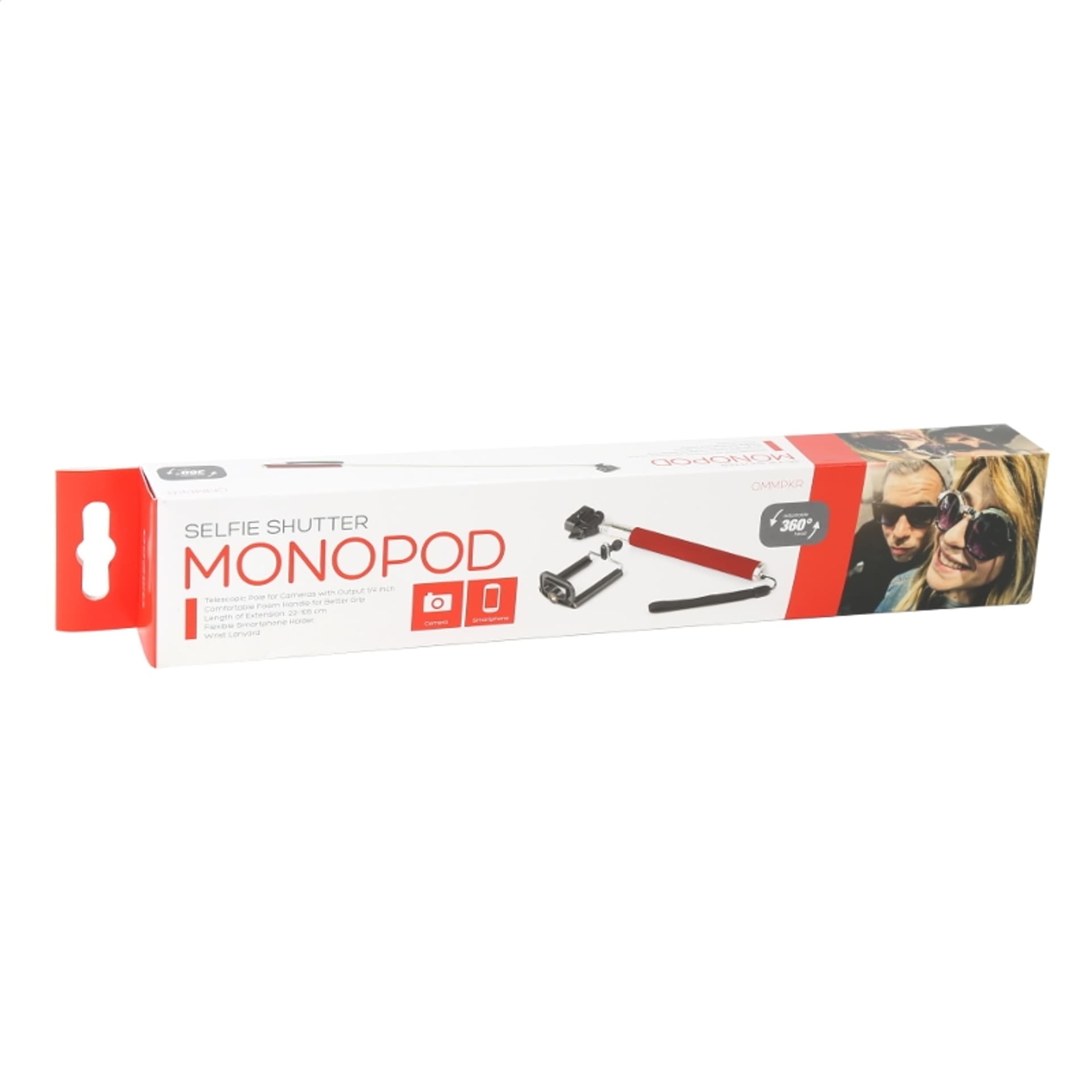 

OMEGA MONOPOD - SPORT CAMERA TELESCOPIC POLE SELFIE STICK RED [43021]