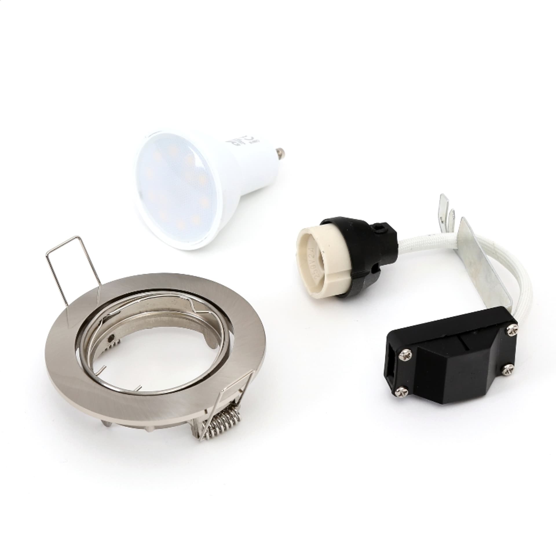 

OMEGA SPOTLIGHT HOLDER ROUND NICKEL WITH LED GU10 7W 6000K 175-265V [43493]